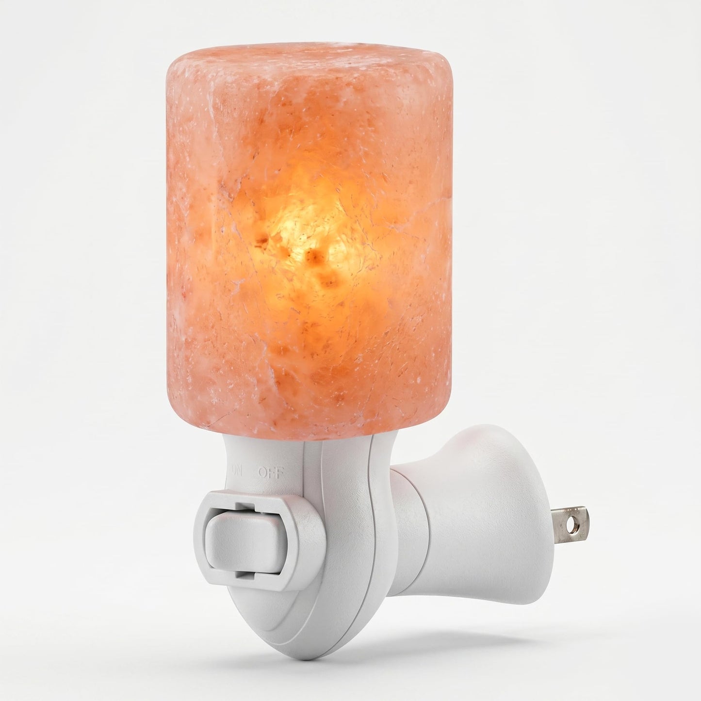 SAF Naturals Himalayan Natural Pink Salt Wall Light Cylinder Shape, Hand Carved, Crystal Salt Wall Light for Bedroom, Hallway & Living Room