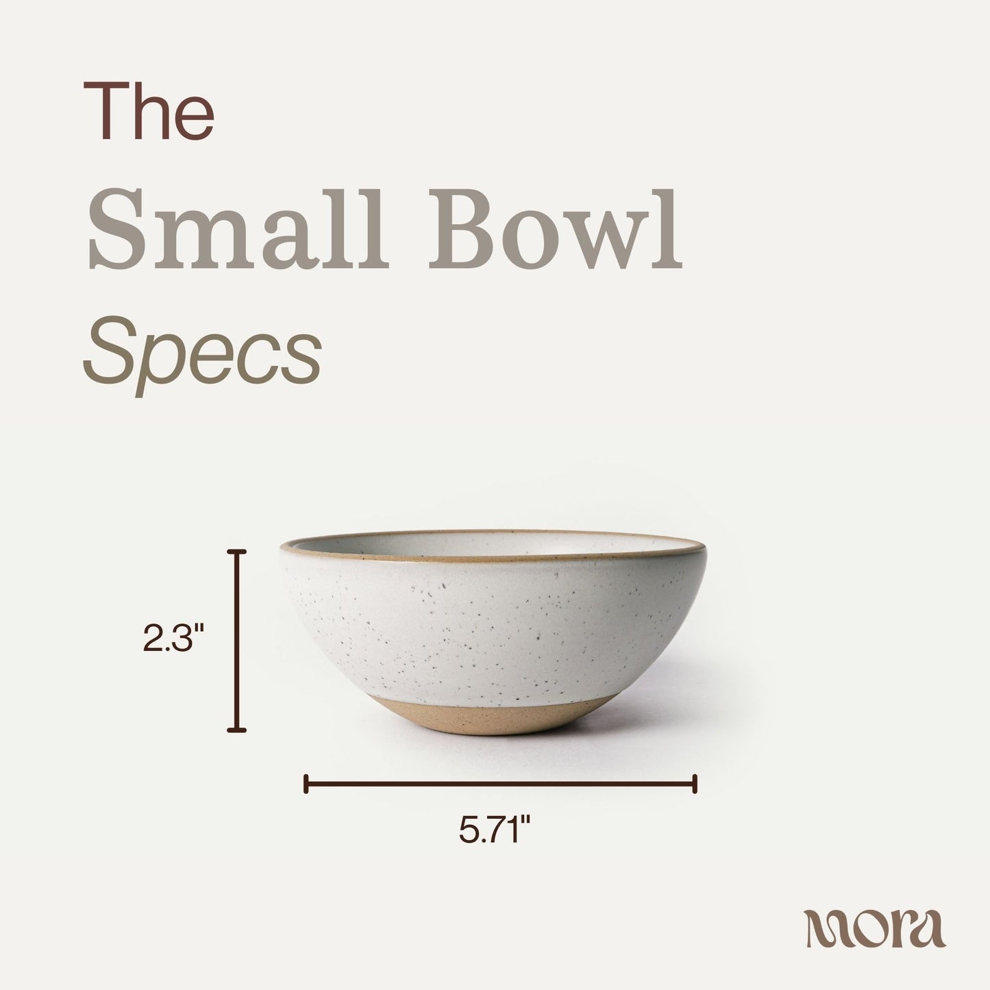 MORA Small Bowls Set of 4, 16oz Ceramic Pottery Dessert Bowls - Microwave, Oven and Dishwasher Safe - Oat