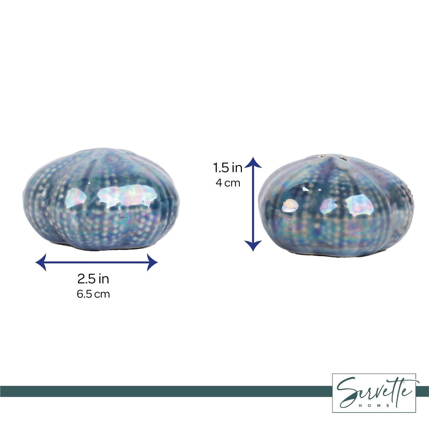 Servette Home Beach Scene Salt and Pepper Shaker Novelty Kitchen Décor- Sand Dollars
