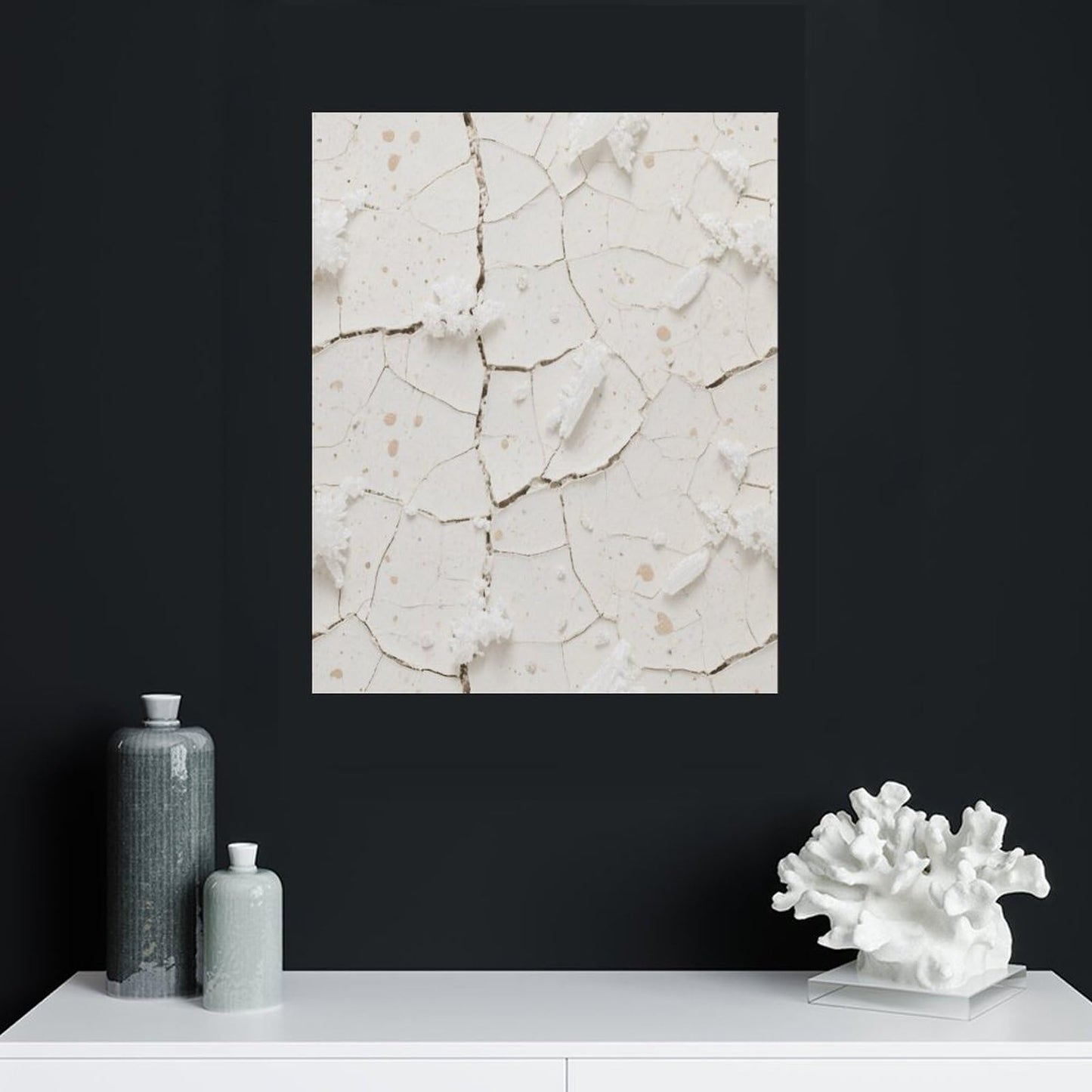 FekiLoot Gypsum Salt Crystals Canvas Wall Art Modern, Cute But Exquisite Wall Decor, Canvas Prints Ready to Hang for Living Room Bedroom Office Home Decorations11x14inch(28x36cm)