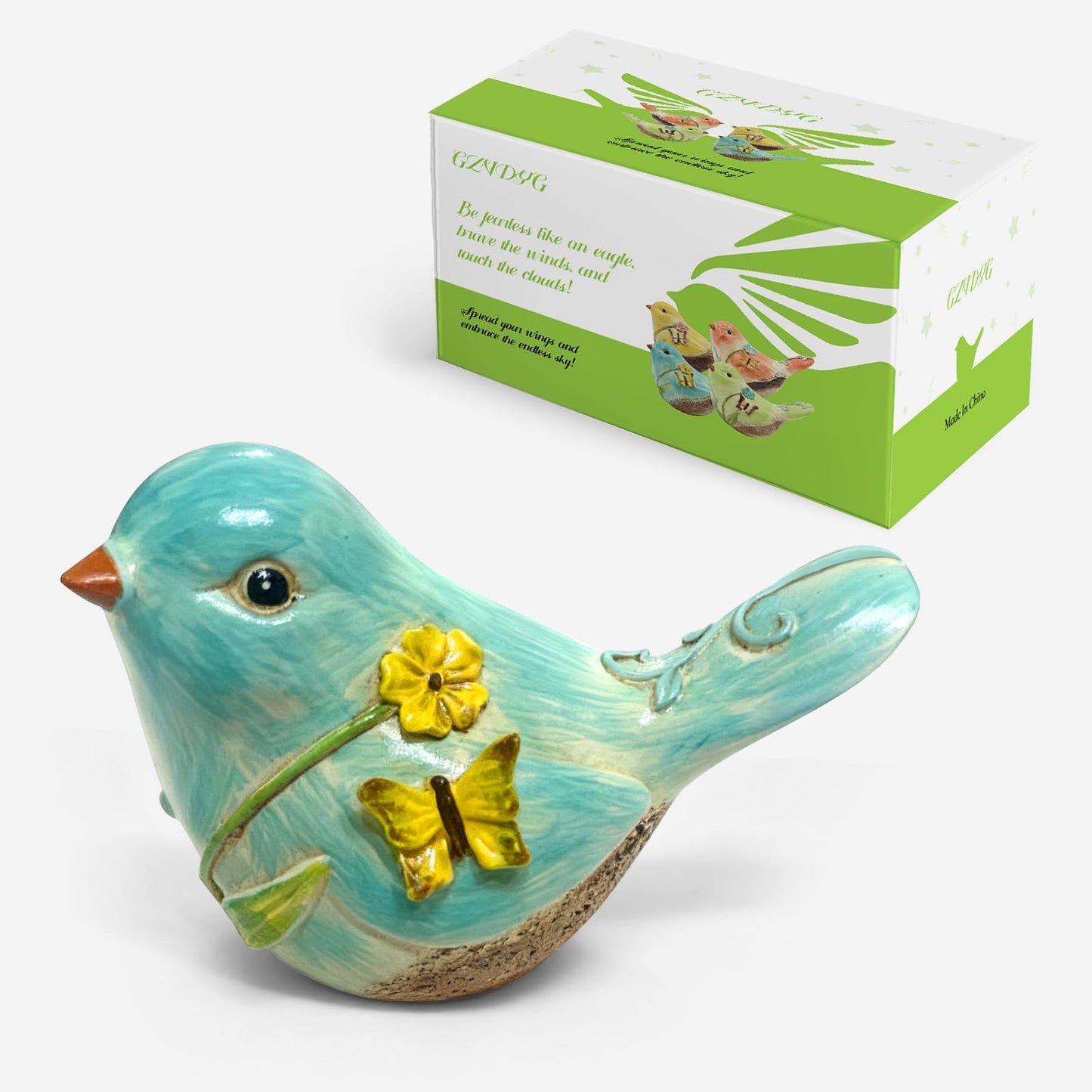 GZVDYG Home Shelf Decor, Blue Bird Statue