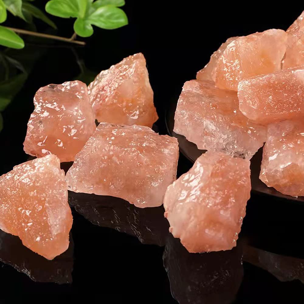 0.79 to 1.18 Inches Himalayan Pink Crystal Salt Stones, 0.22 Pounds Himalayan Pink Salt Chunks for Salt Rock Lamp,Salt Bowl,and Decorations M31