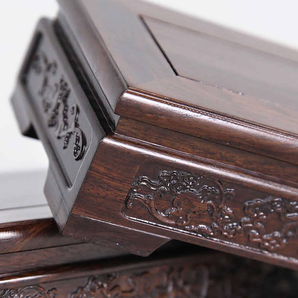 Chinese Solid Wood Display Stand Square Rosewood Vase Teapot Fishbowl Pedestal Indoor Home Deocr Base