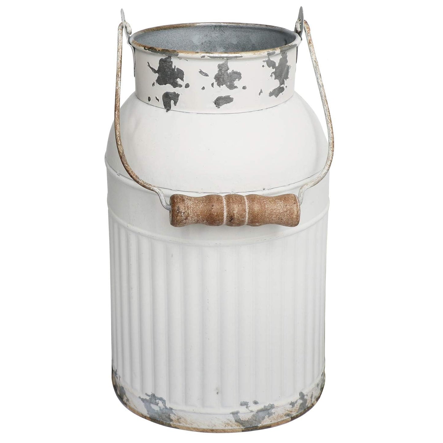 VANCORE Shabby Chic Metal Milk Jug Planter Metal Vases for Decor Rustic Flower Bucket Farmhouse Decorative Vases