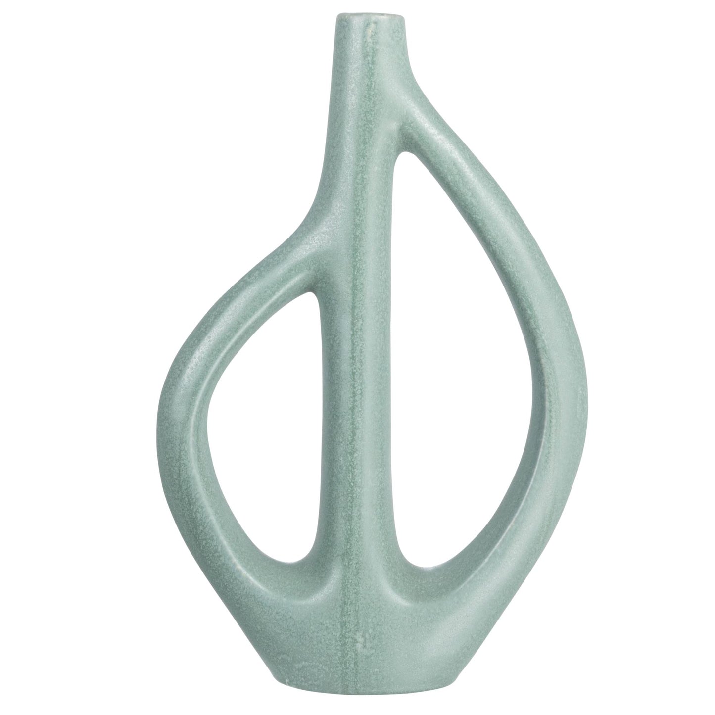 Bloomingville Stoneware Sculptural Vase, Matte Blue
