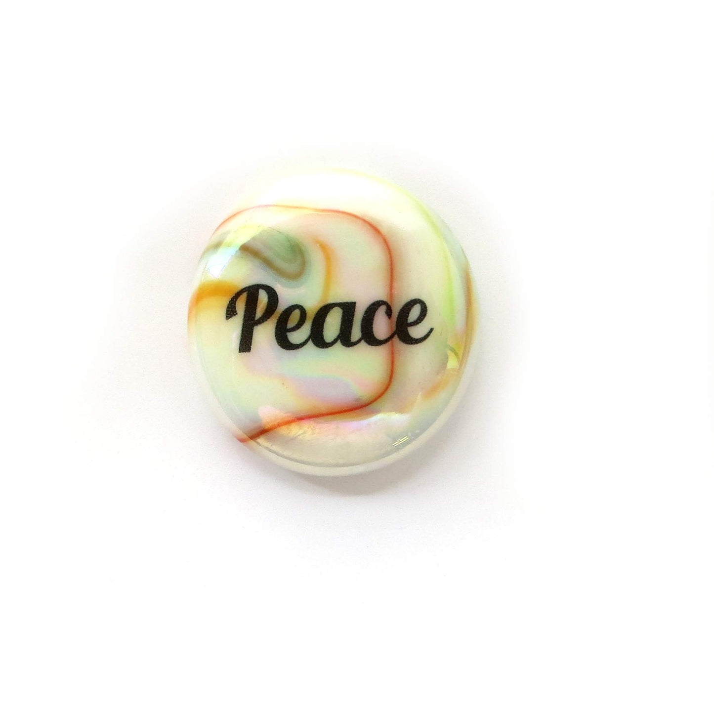Lifeforce Glass Festival Glass! Deluxe, Unique Imprinted Glass Stones. Six Inspiring Words on Which to Focus Set II