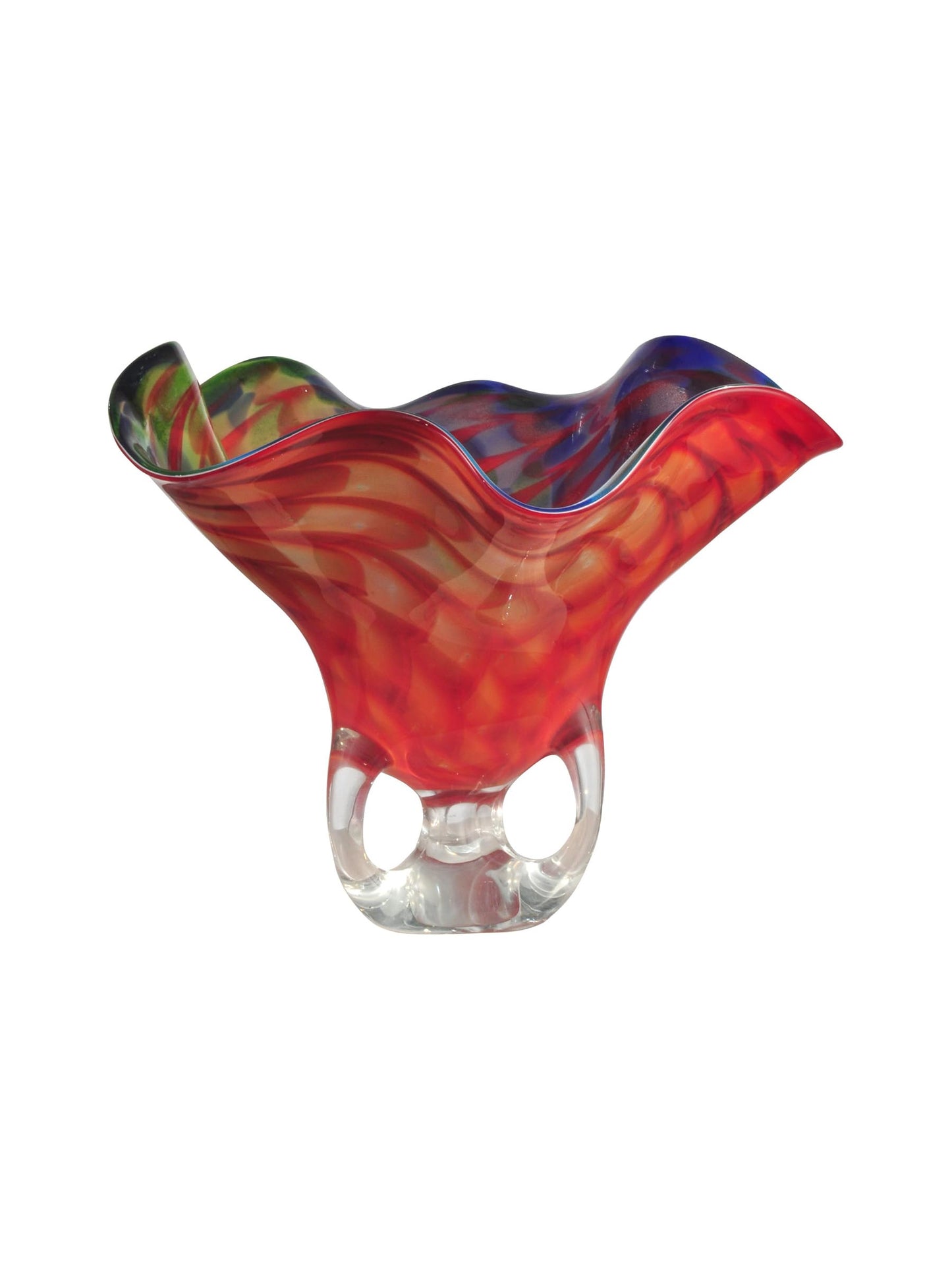 Dale Tiffany AV12392 Cinnabar Wave Art Glass Vase