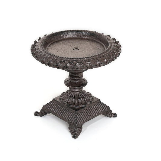 Sungmor Cast Iron Candle Holder - Rustic Style Decorative Pillar Candle Holders, Center Pieces Decoration for Table, Modern Farmhouse French Country Decor, 6.5" Candle Stand Fits Multi-Size Candles