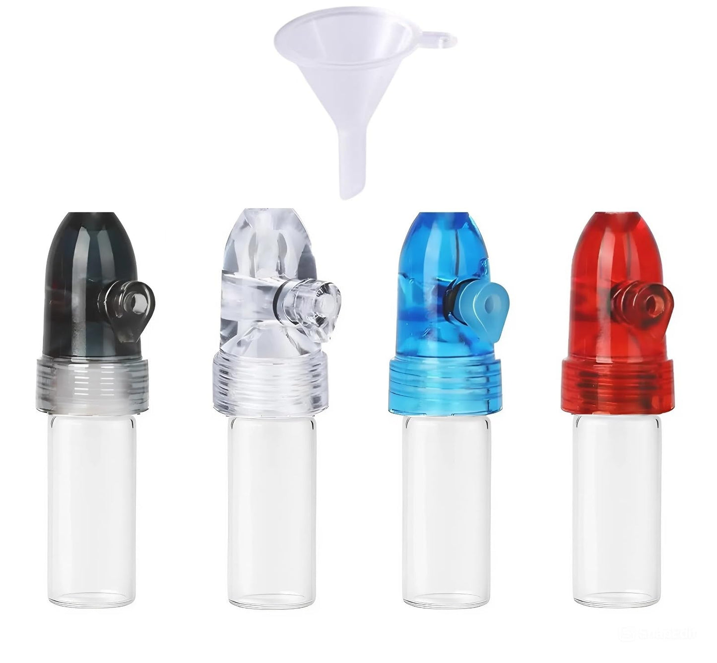 AKIRAMERUNA-Portable Glass Decorative Bottle Kitchen Spice Dispenser Portable Leak-Proof Storage Bottle for Outdoor Camping Travel