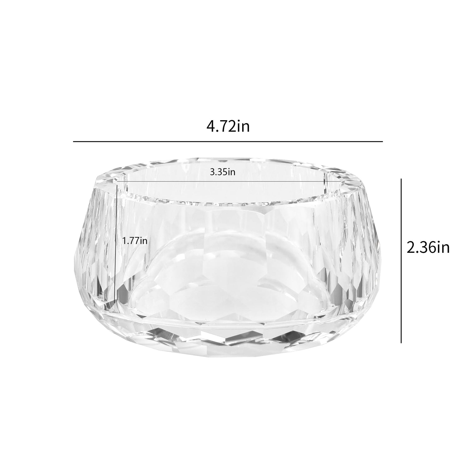 DONOUCLS Crystal Candy Dish Hand-Cut Decorative Bowl W4.7 x H2.4 for Home Decor, Comes With Gift Box