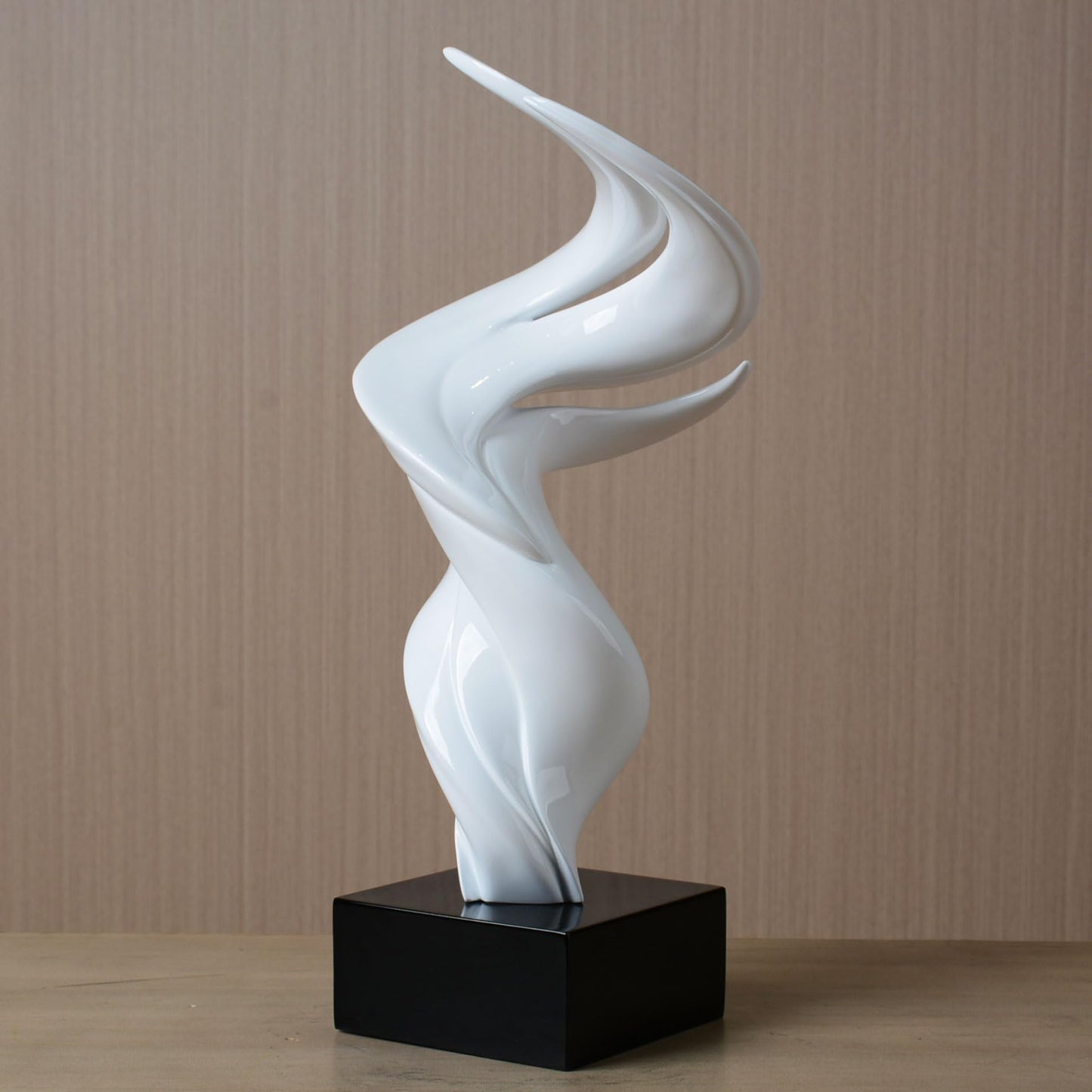 HAUCOZE Modern Art Sculpture Abstract Statue Decor Table Centerpiece Ornament Home Figurine Gift for Living Room Office Bedroom Polyresin 16.0 Inch