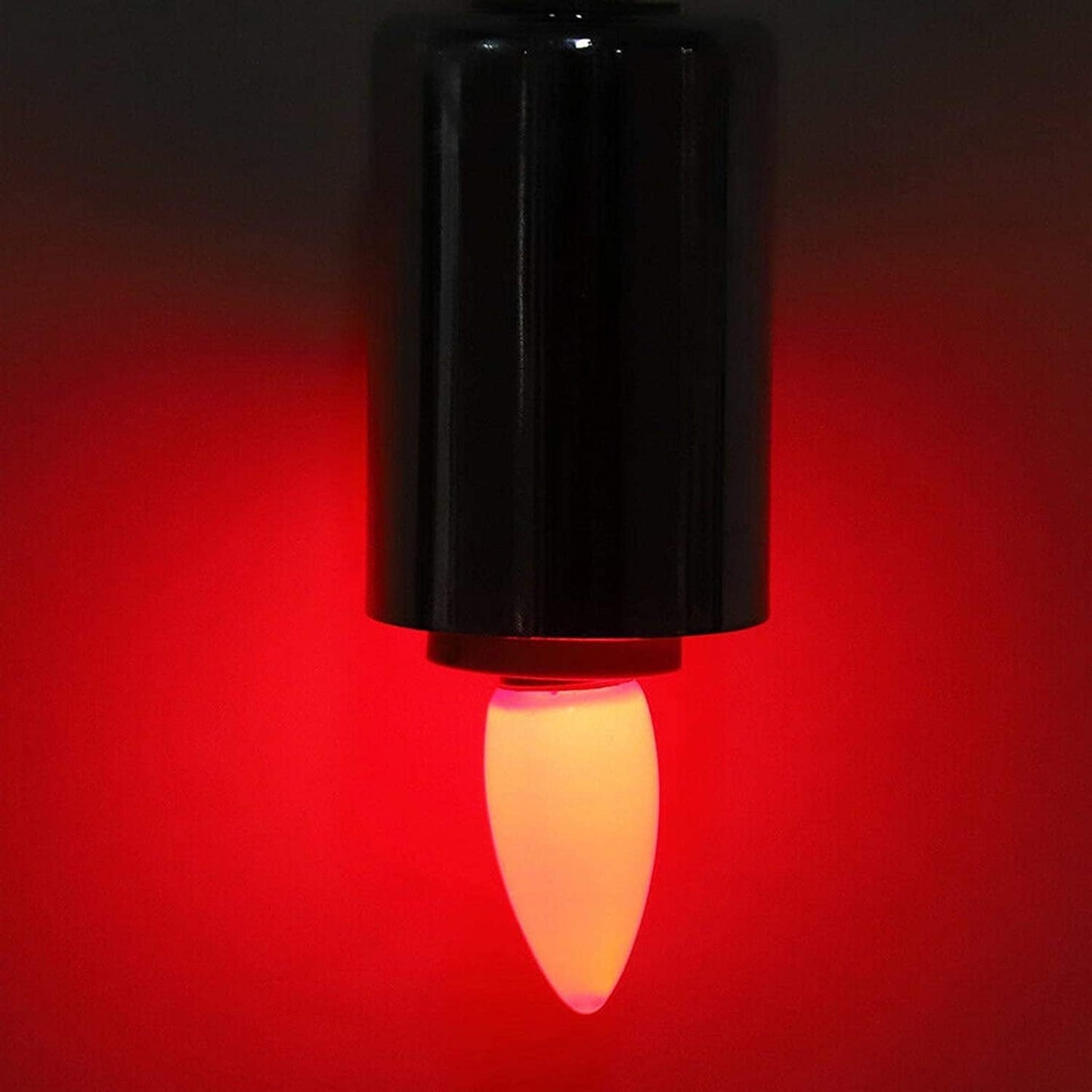 Minsily 16 Pack Red C7 LED Candelabra Light Bulbs 1W C7 Replacement Light Bulbs 8W Equivalent Mini E12 LED Decorative Bulb Candle Bulbs 110V Night Light Salt Lamp for Christmas Holiday Patio Decor