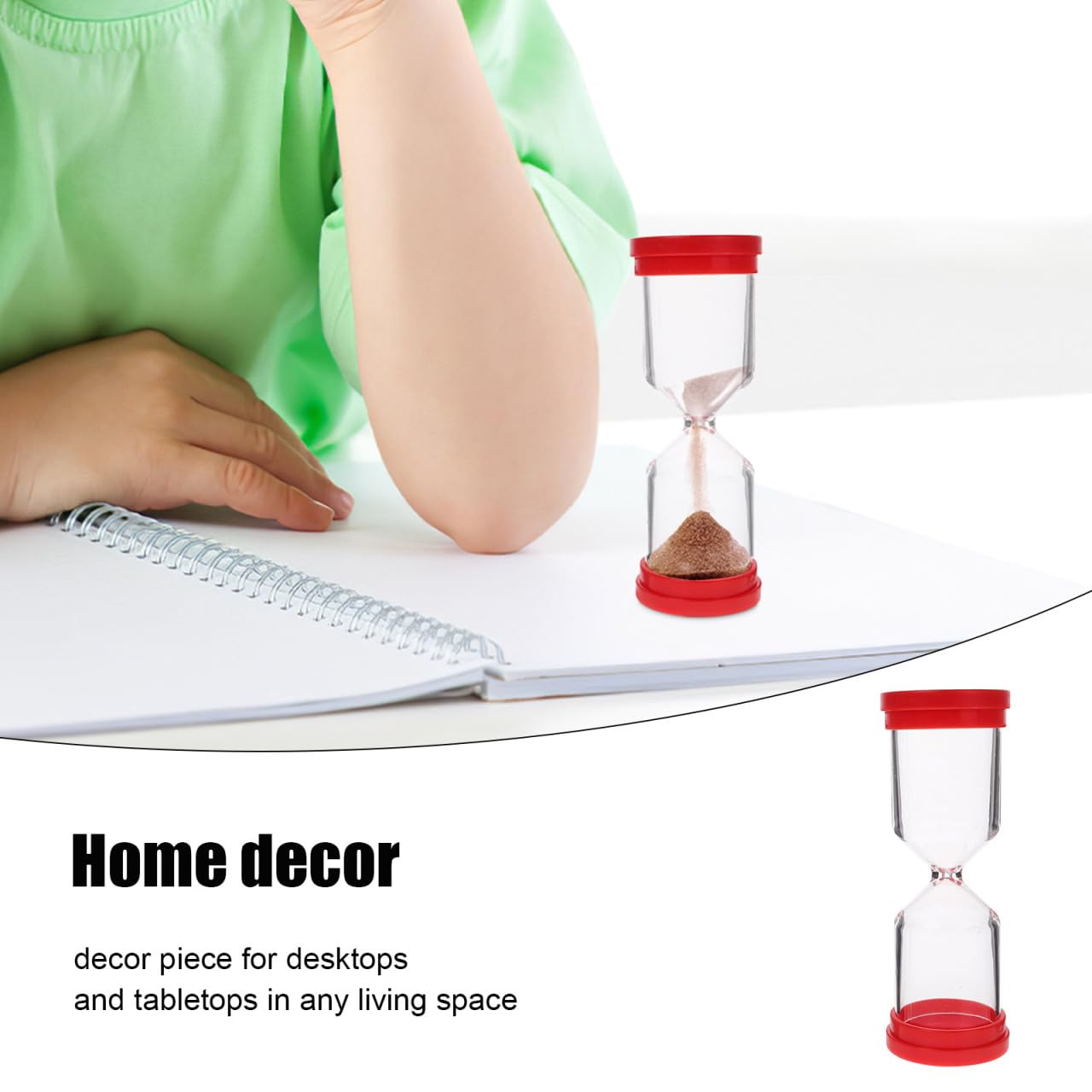 DIYEAH 2Pcs Refillable Hourglass Timer Empty Fillable Sand Timer for Crafts and Home Decor Multifunctional Sand Hourglass for Workouts Study and Cooking 4.92X1.73X1.73In
