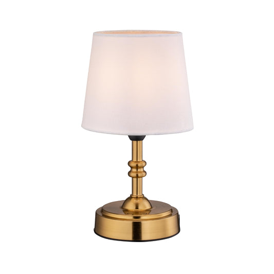 O’Bright Seraph mini – Cordless LED Table Lamp with Dimmer, Built-in Rechargeable Battery, 3-Level Brightness, Patio Table Lamp, Bedside Night Lamp, Ambient Light for Restaurant, Antique Brass