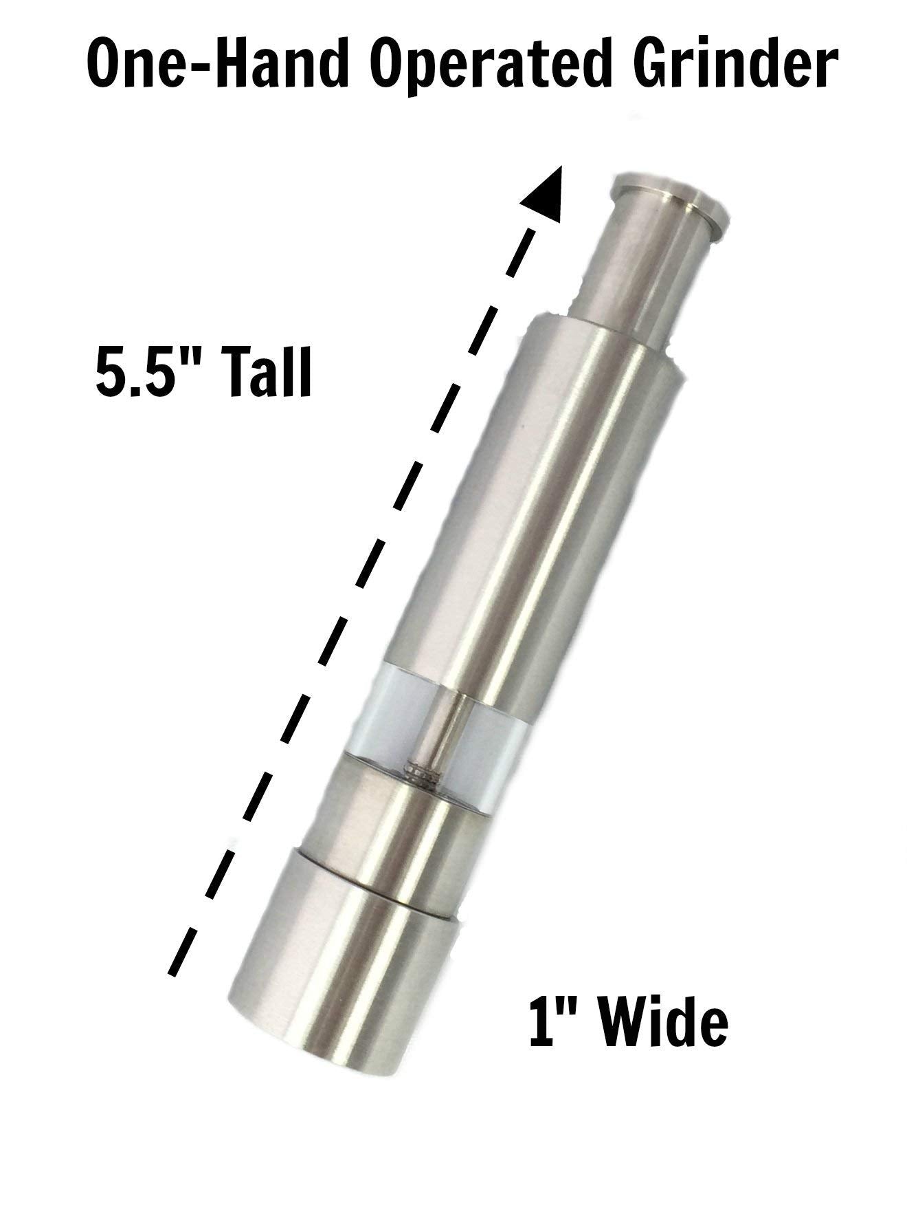 Salt And Pepper Grinder Set or Singles, Grind Gourmet Original Pump & Grind Cooking Gadgets, Spice Grinder, Pepper Mill, Modern Push Button Salt N Pepper Grinders, Buy 1, 2 ..