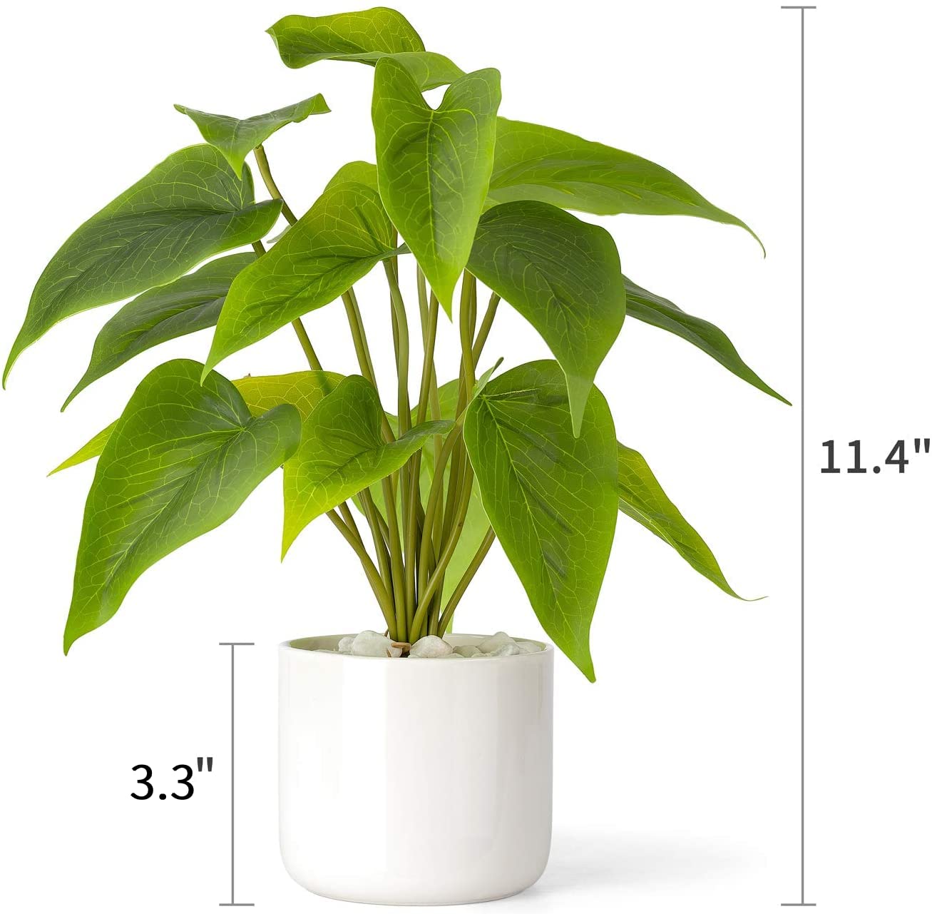 Mkono Fake Plant in Pot, Artificial Plant for Home Decor Indoor Faux Green with Modern Pot Office Desk Decor for Women