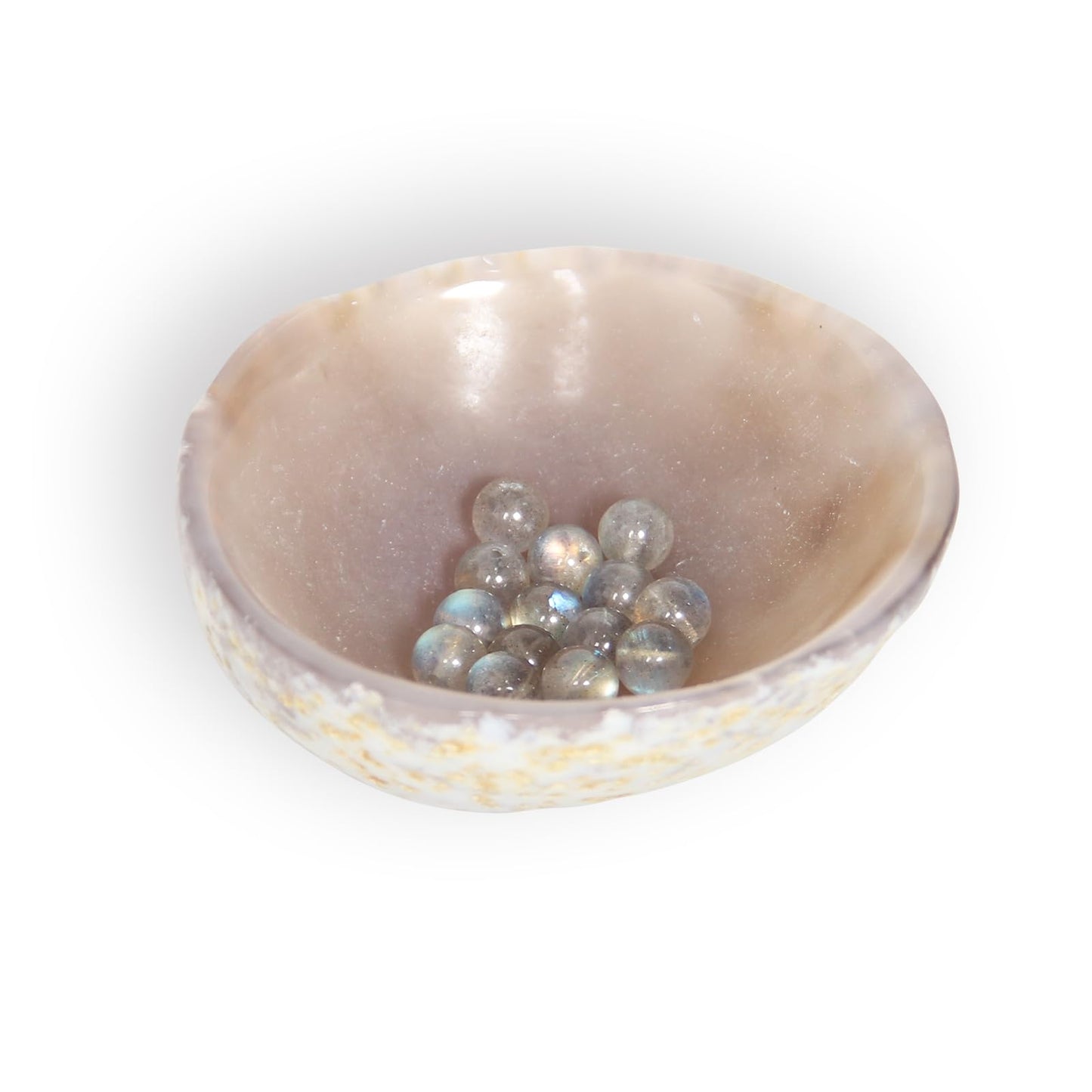 Orientrea Agate Decorative Bowls, Approximately 3.1"- 4.1", Hand Polished Gem Stone Bowls, Natural Raw Crystal Decorative Dish Jewelry Storage Agate Bowl for Meditation, Reiki, Healing
