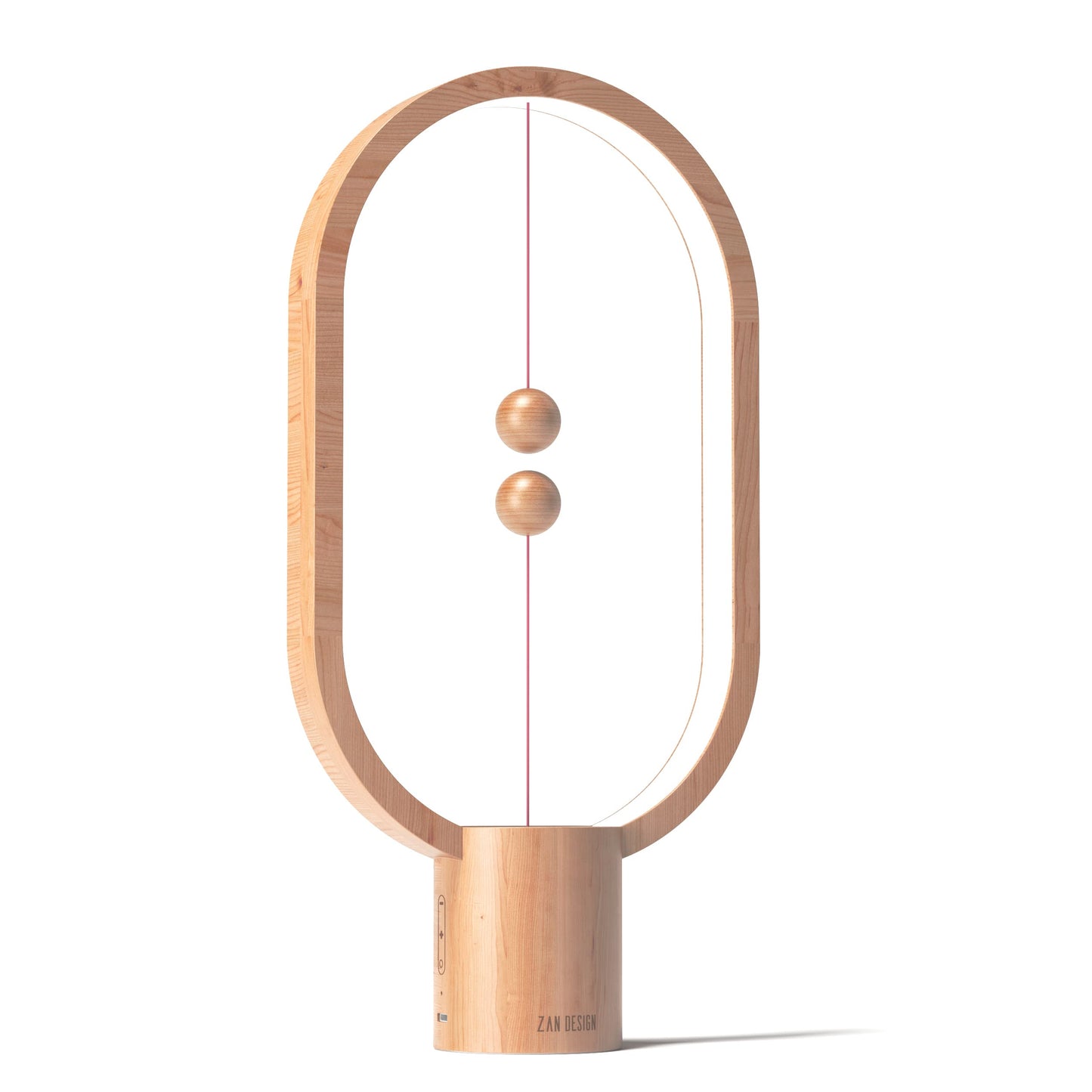 Leisure Stay Heng Balance Table Lamp, LED Magnetic Lamp，Creative Design,Bedside Light with Touch Dimmer, Eye-Care Table Light for Bedroom(Wood)