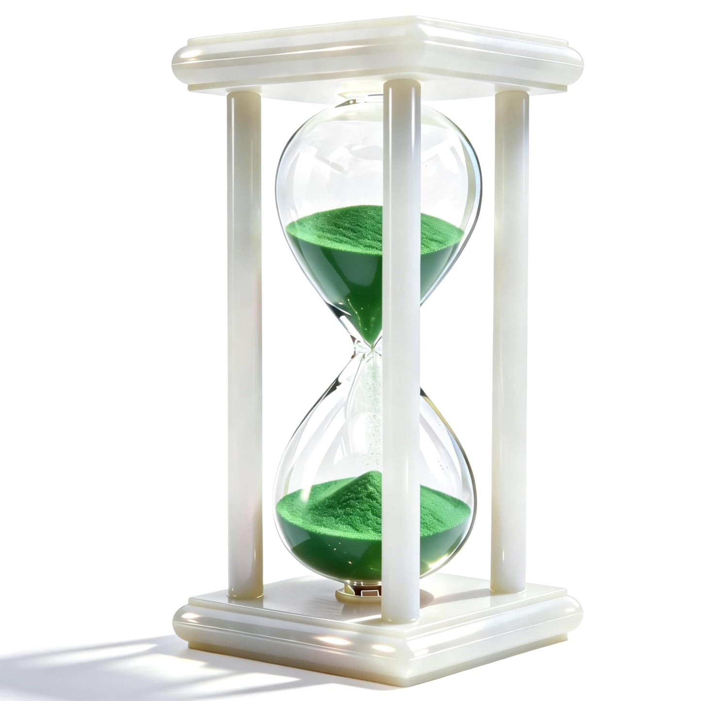 PROLOSO 30 Minutes Hourglass Green Sand Timer Glow in the Dark Sandglass Large Sand Clock Watch for Home Office Shelf Ornament