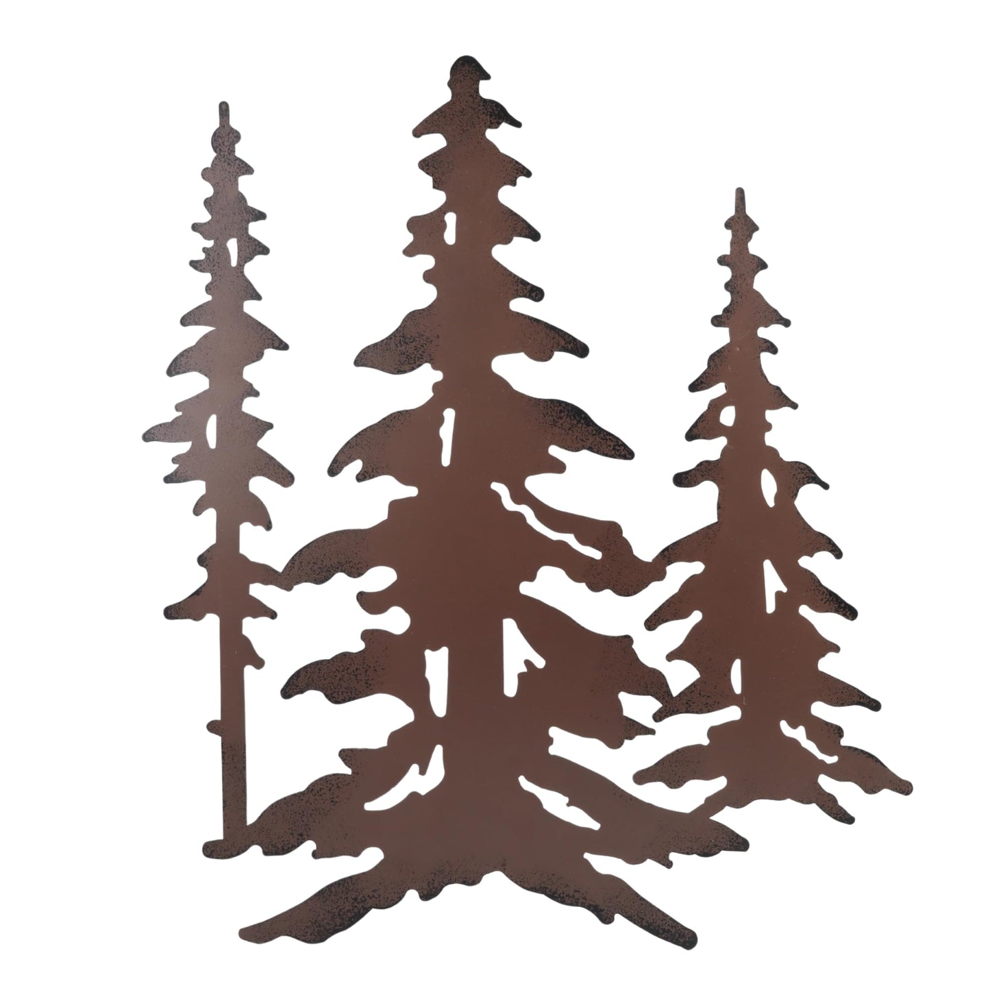 Needzo Rustic Metal Trees Wall Decor, Distressed Forest Themed Accessory for Cabin or Farmhouse, 15.5x18 Inches
