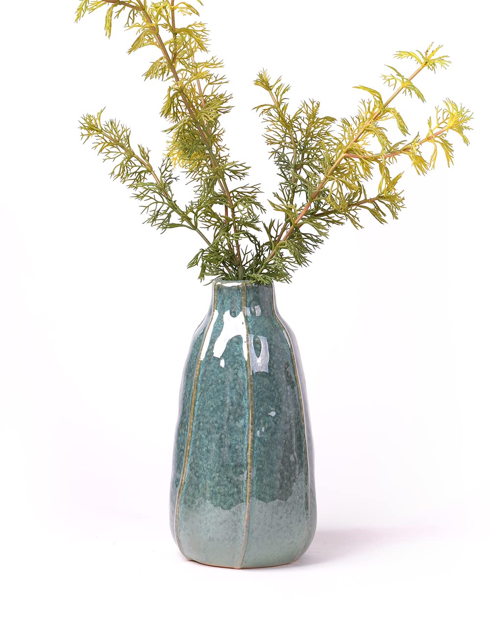 HAUCOZE Ceramic Flower Vase Decorative Sculpture Modern Home Decor Table Centerpiece Gift for Dining Living Room 8.3 Inch