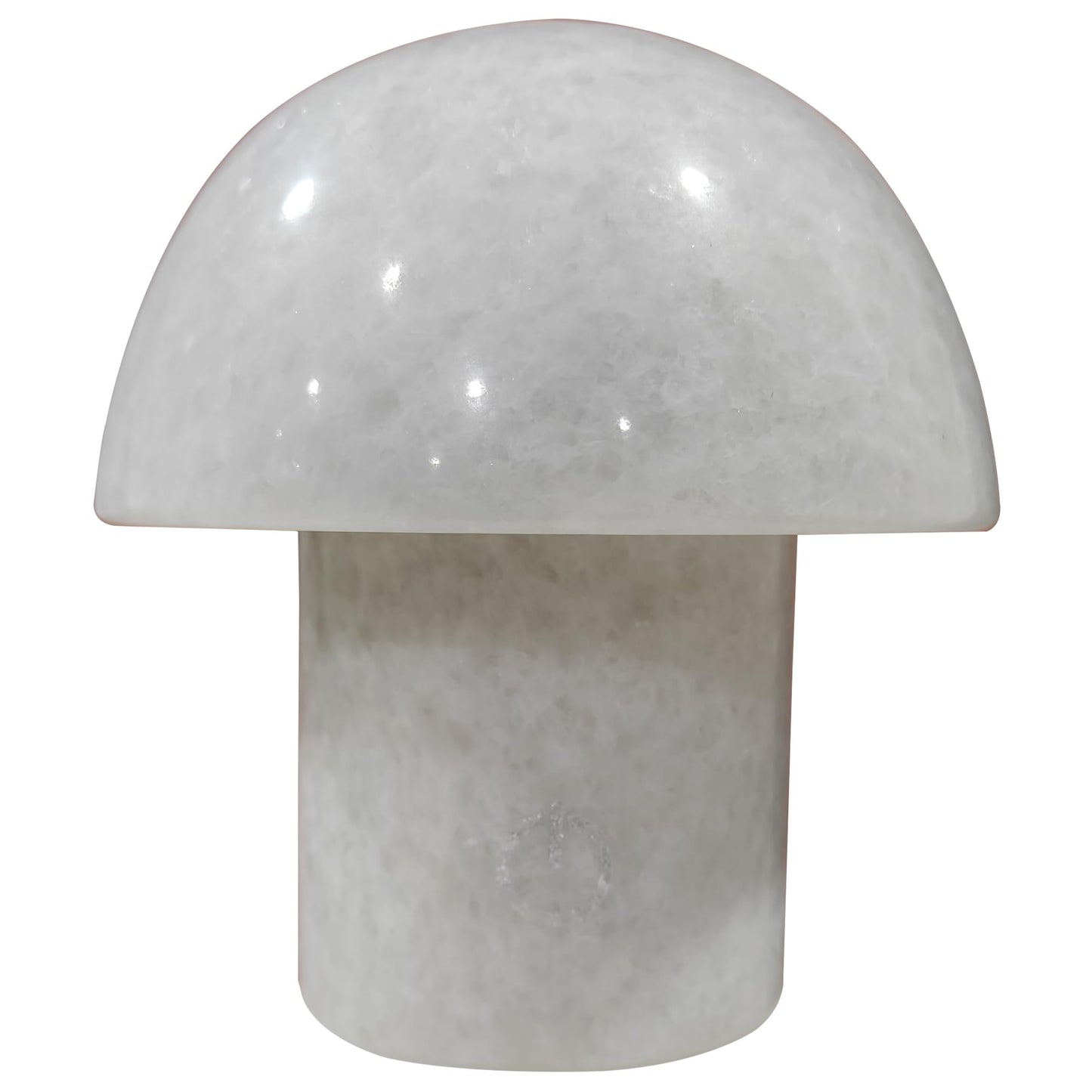 Rechargeable Mushroom Night Light - Dimmable Natural Marble Stone Table Lamp, LED Touch Light for Bedside, Meditation, Entryway, Gift Idea