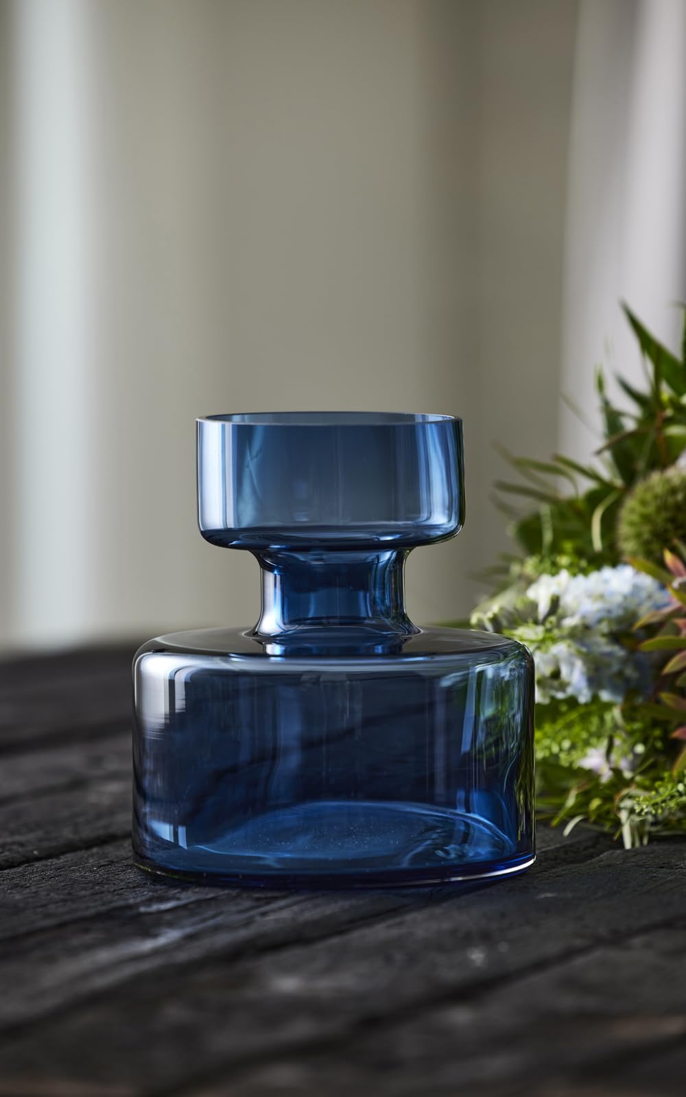 Lyngby Glass Tubular23565 Base, 7.9 inches (20 cm), Blue