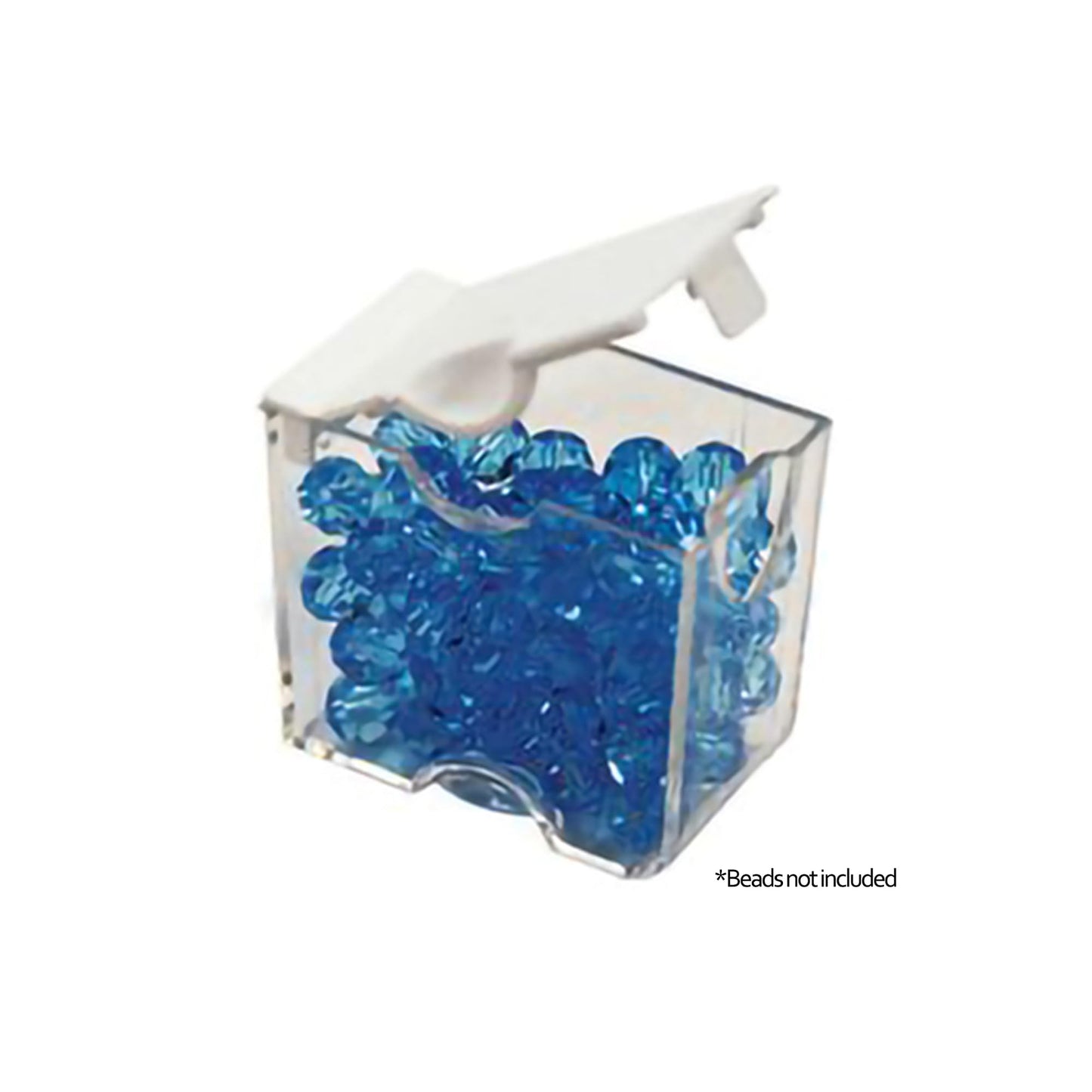 Elizabeth Ward Bead Storage Solutions Clear Plastic Storage Containers (5pc) – Medium – Organize Beads, Jewelry Making and Craft Supplies, Earrings and More – Securely Snaps Shut, 1-3/4” x 2” x 1-1/8”