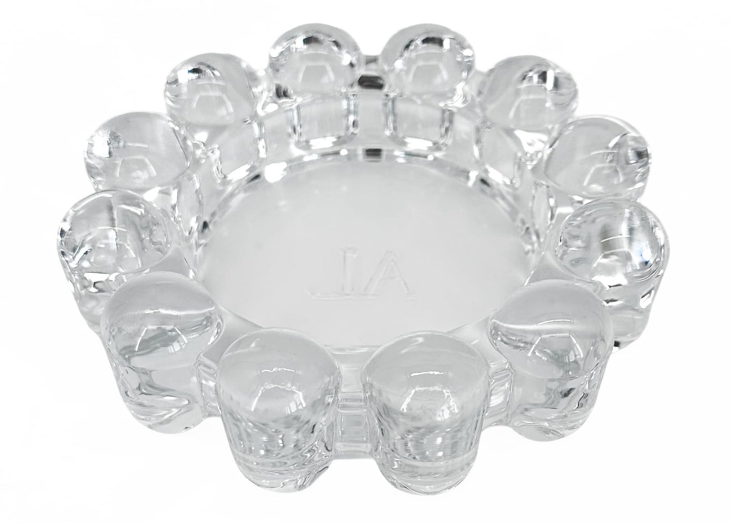 Alice Lane Original Bubble Candle Dish – Chic Clear Glass Candle Dish for Home Decor – Decorative Modern Candle Holder for Small Candles & Diffusers