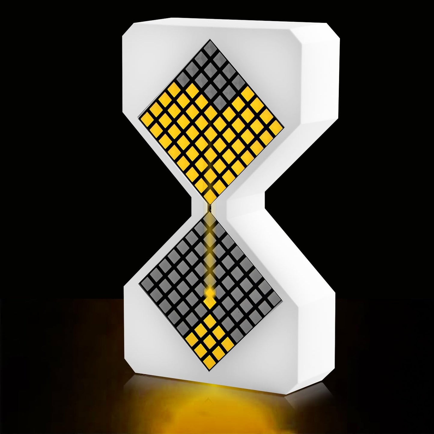 Digital Hourglass Timer for Kids, YEARBEIHAO 1-30 Minutes Sand Time Can Set Any Minute, A Sensory Toy for Relaxation, DIY Electronic Timer for Kitchen, Room Home Decor (White)
