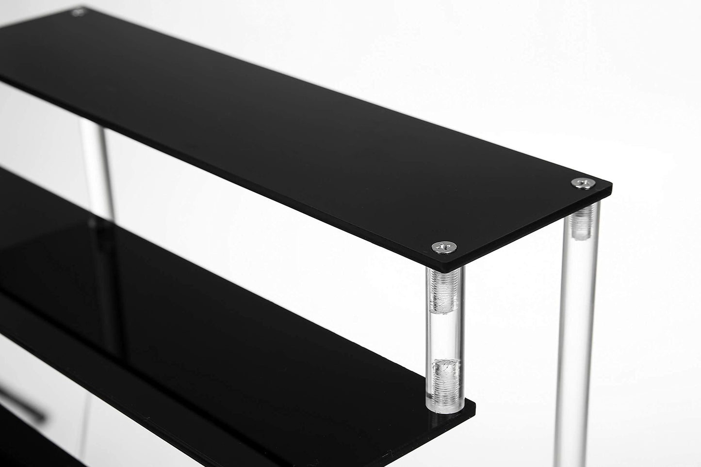 ihomecooker 3 Tier Black Acrylic Display Riser Cupcake Stand Display Shelf for Decoration, Collection, Makeup