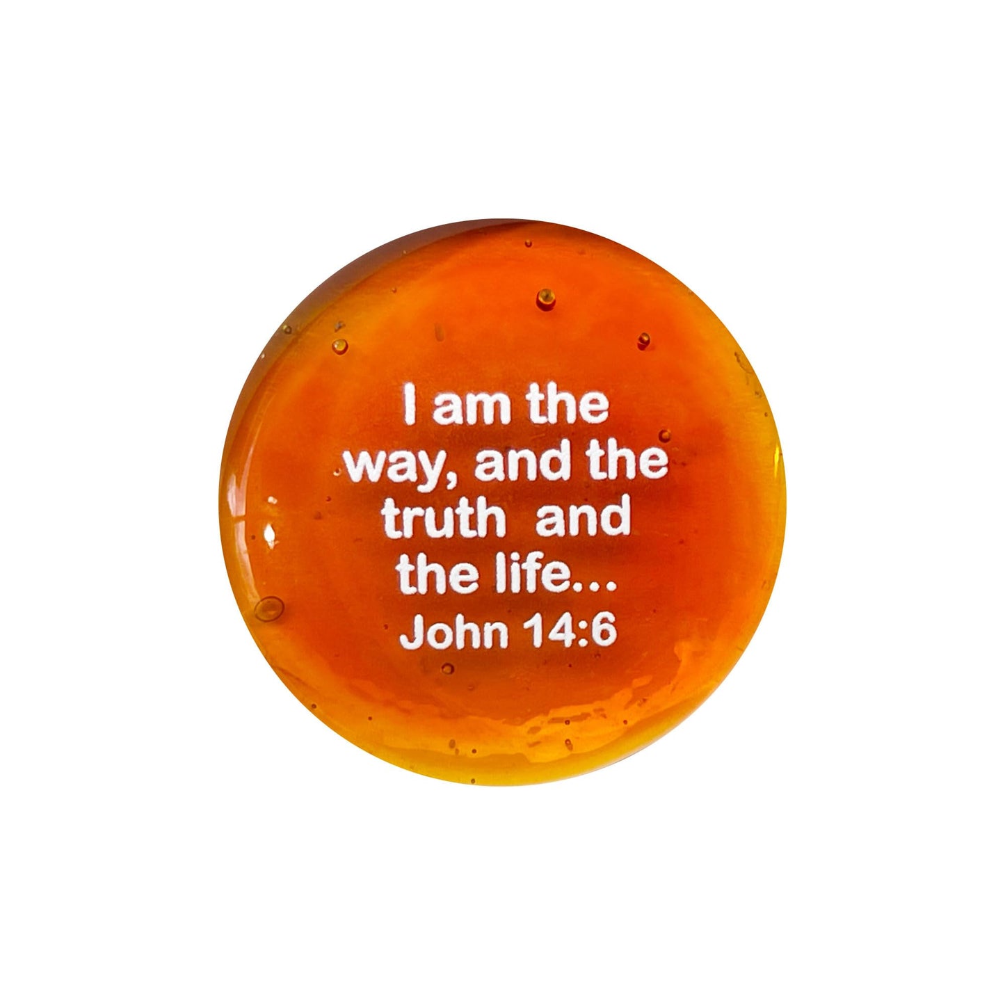 Lifeforce Glass Scripture Glass Stones, Six of Your Favorite Inspiring Bible Verses on Translucent and Opaque Rocks Set IV
