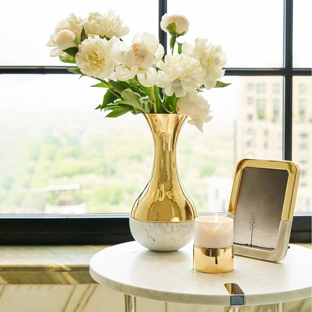 Anna New York Dual Vase: Carrara Gold
