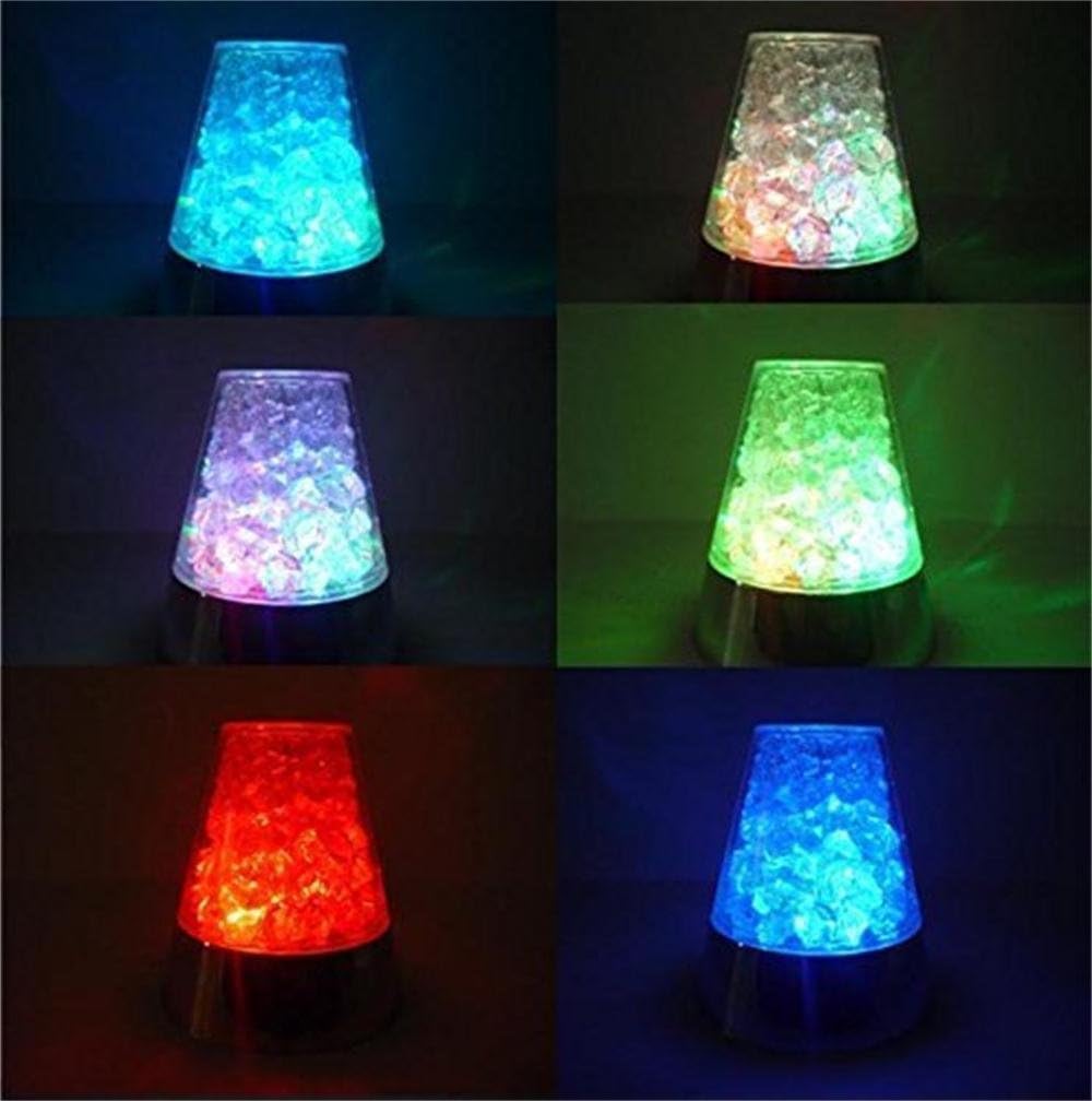 Colour Changing Fibre Optic Crystal Lamp - 13.5" Mood Lamps for Bedroom Living room study room, Fiber Optic Night Light with Color-Changing Crystal LED Table Lamps,Battery Powered [Energy Class A]