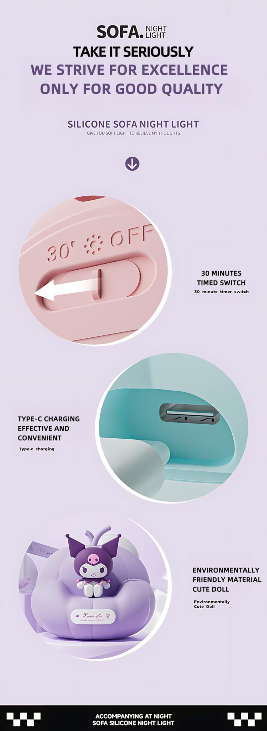 leuaxmy Cute Melody Night Light, Cartoon dimmable sili Cone Children's Night Light, Long Battery Life, Rechargeable Melody Light, Toddler Night Light, Gift for Boys and Girls (Pink Melted)