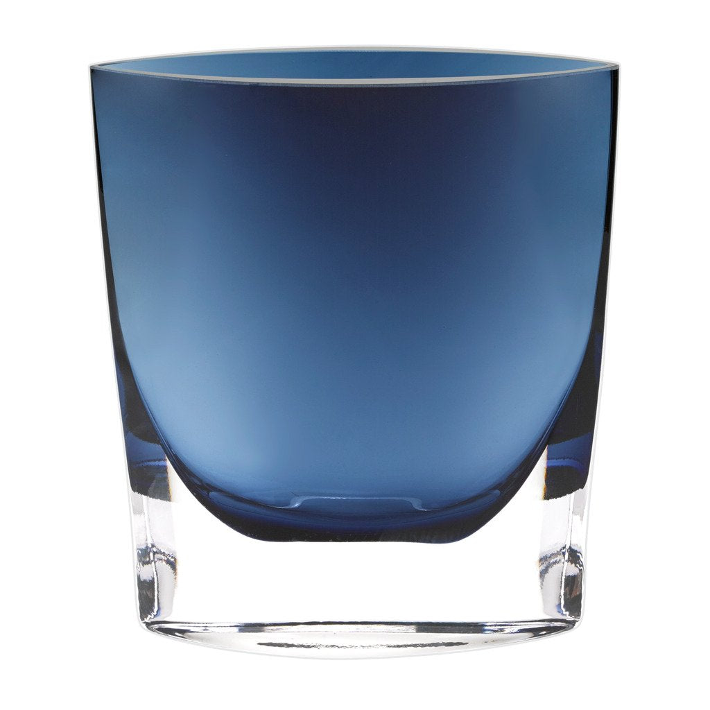 Badash Samantha Midnight Blue Crystal Flower Vase Centerpiece, 8 Inch