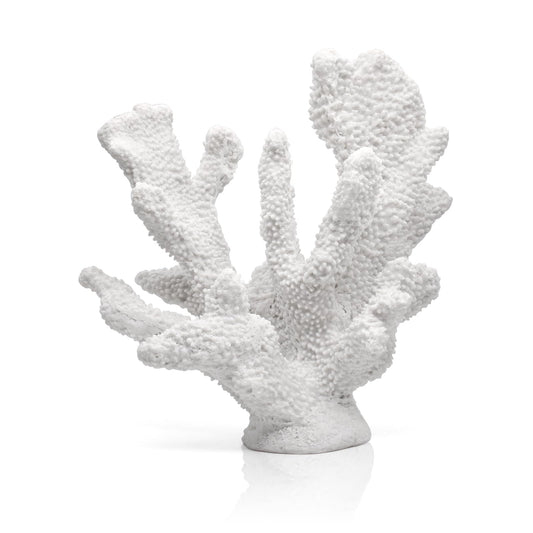 White Resin Coral Decorations Artificial Coral Statue Home Décor Accents Hawaiian Beach Decorations for Home Nautical Decorations Beach Themed Home Living Room Party Decor