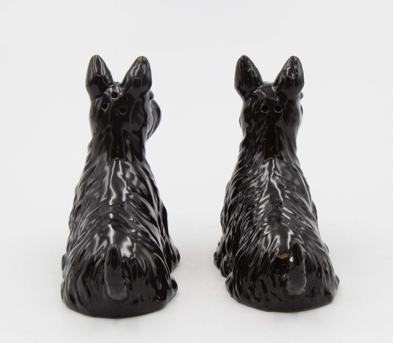 Cosmos Gifts Fine Ceramic Black Scottish Terrier Dog Salt & Pepper Shakers Set, 4" L