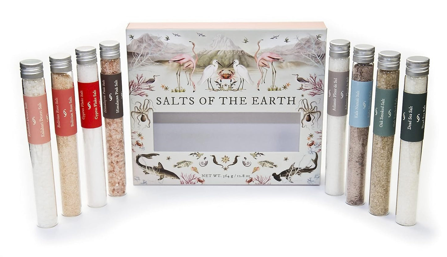 eat.art Salt of the Earth | Exotic Salt Collection from Around the Globe | 8-Pack Gift Set