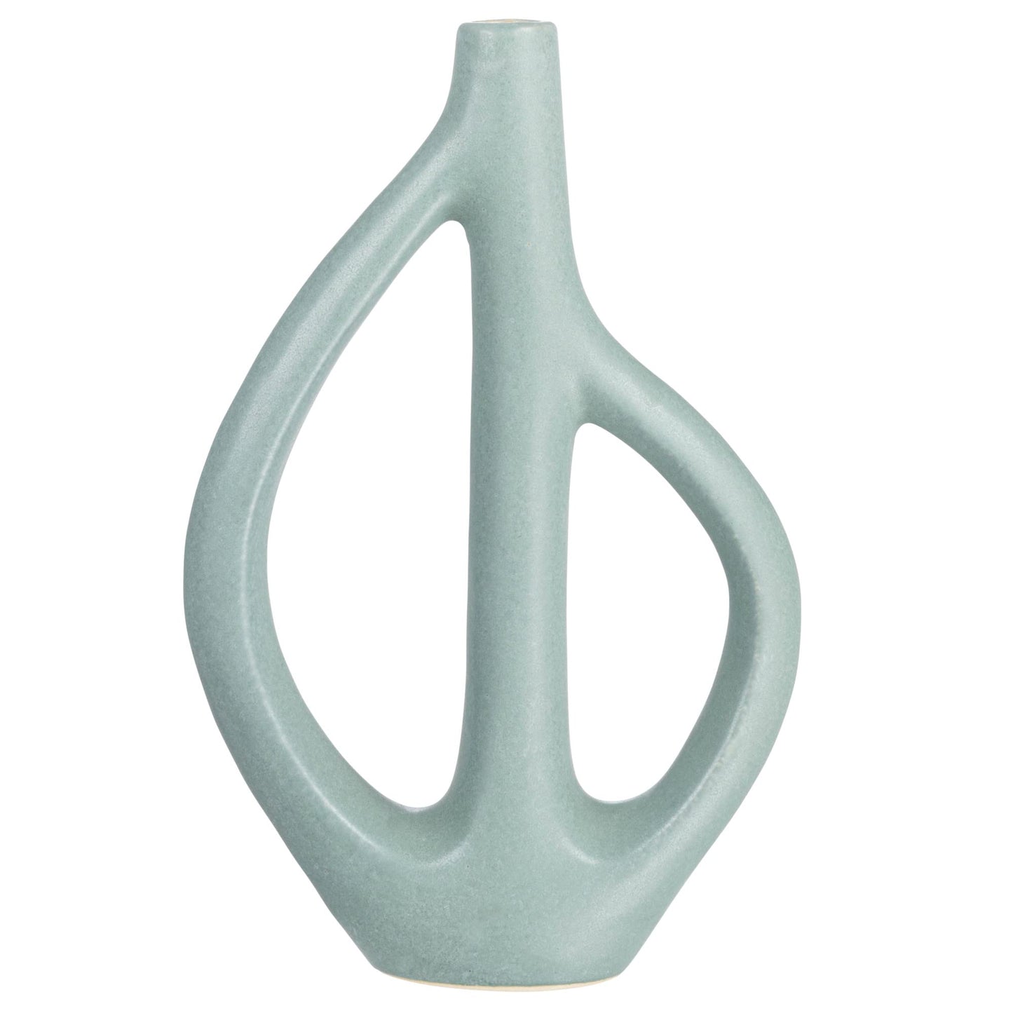Bloomingville Stoneware Sculptural Vase, Matte Blue