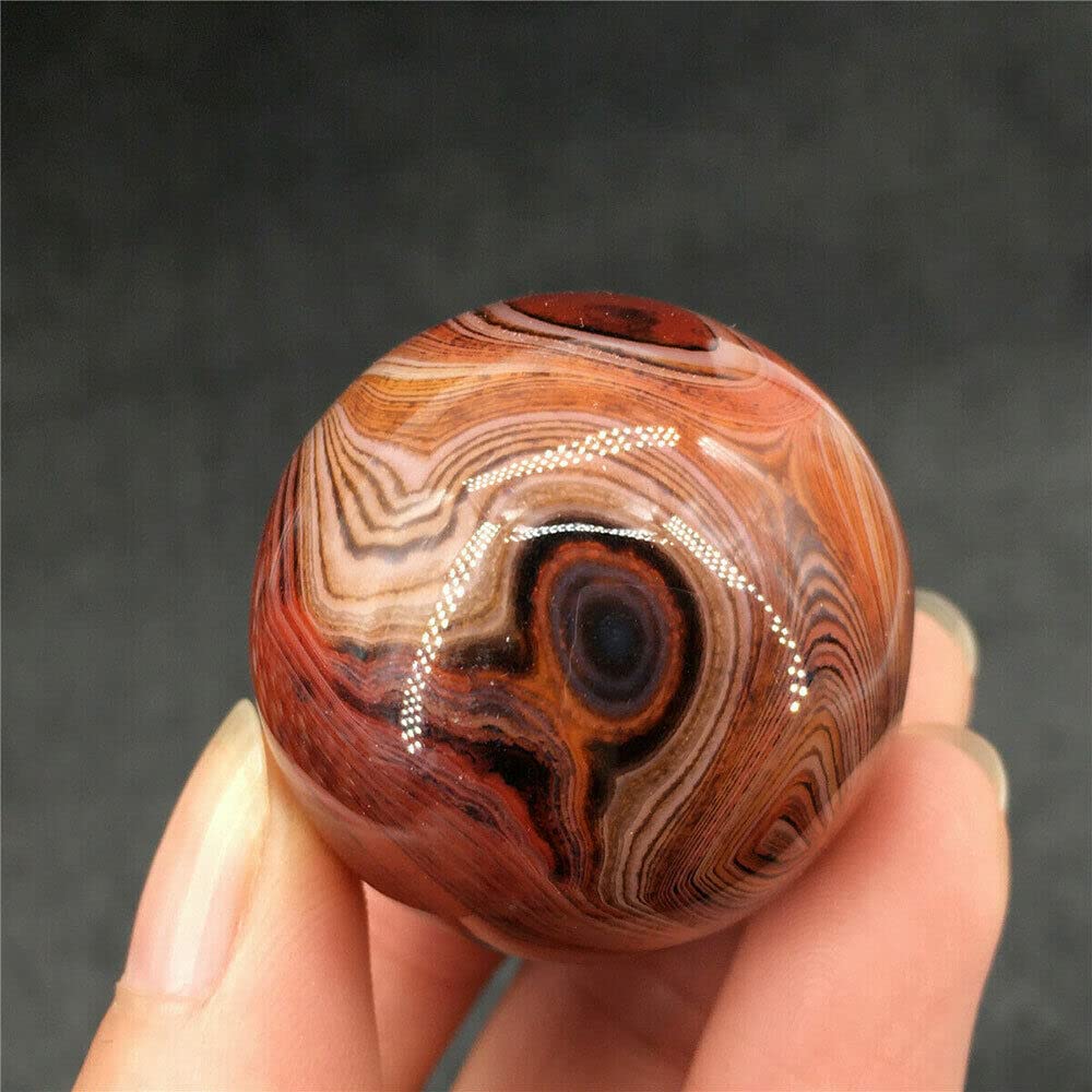 4pcs Natural Silk Agate Banded Ball Quartz Crystal Sphere Tumbled Gems Stone Dia.35MM(1.38inch)