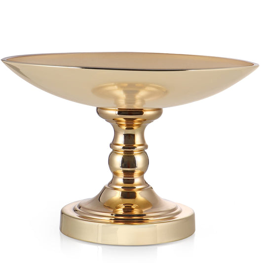 MDLUU 11.8”Large Centerpiece Holder Bowl, Decorative Footed Bowl, Pedestal Fruit Tray for Dining Room Table, Coffee Table, Living Room Decor, 11.8''Dia.×8.6''H (Gold)