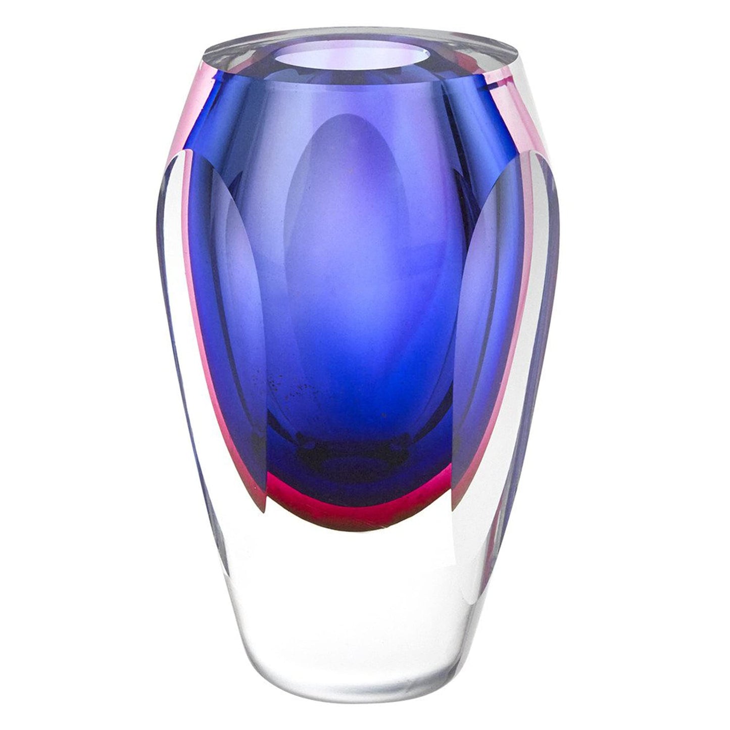Badash J515 Astra Murano Style Art Glass Purple Vase, 6.5" x 3.75" x 3.75"