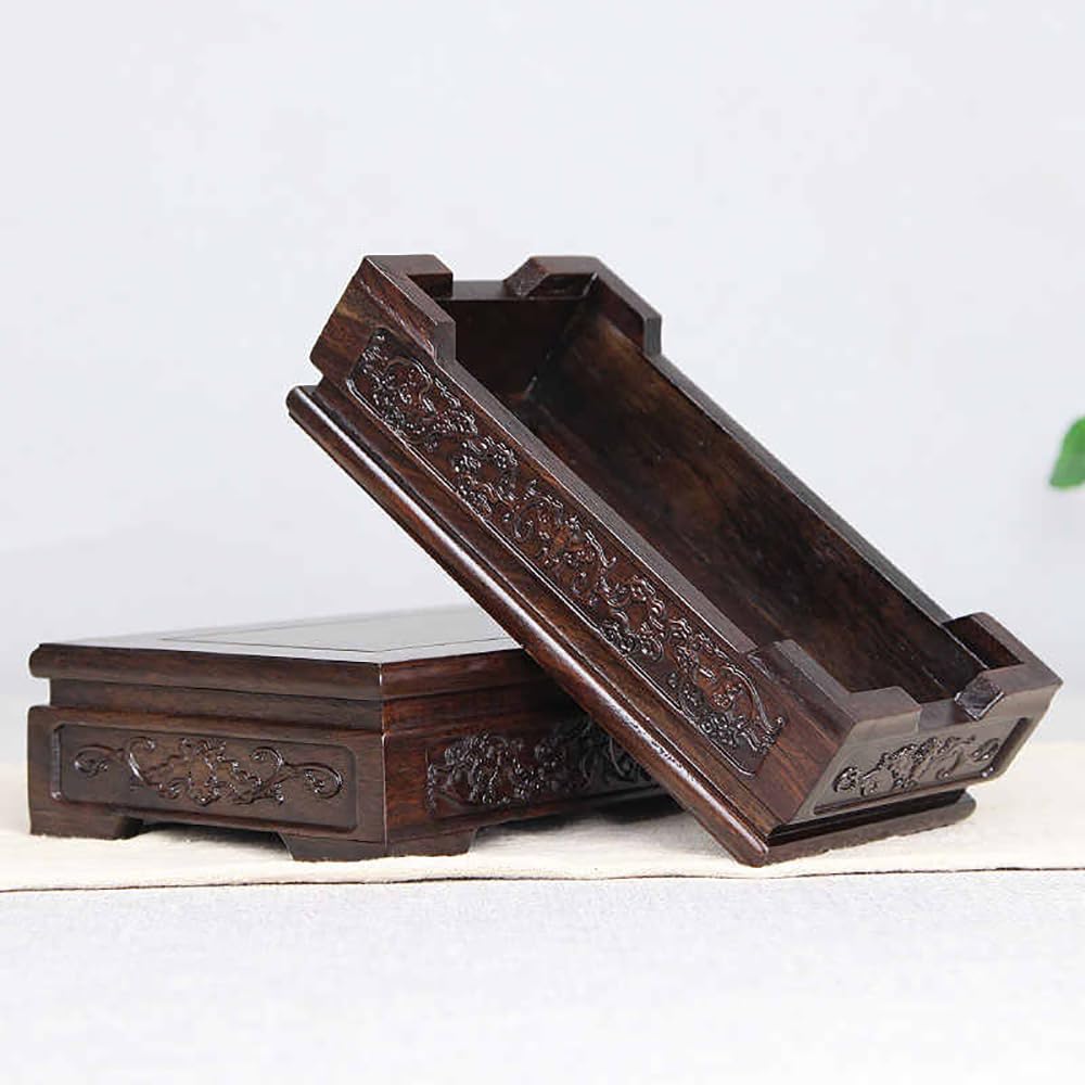 Chinese Solid Wood Display Stand Square Rosewood Vase Teapot Fishbowl Pedestal Indoor Home Deocr Base