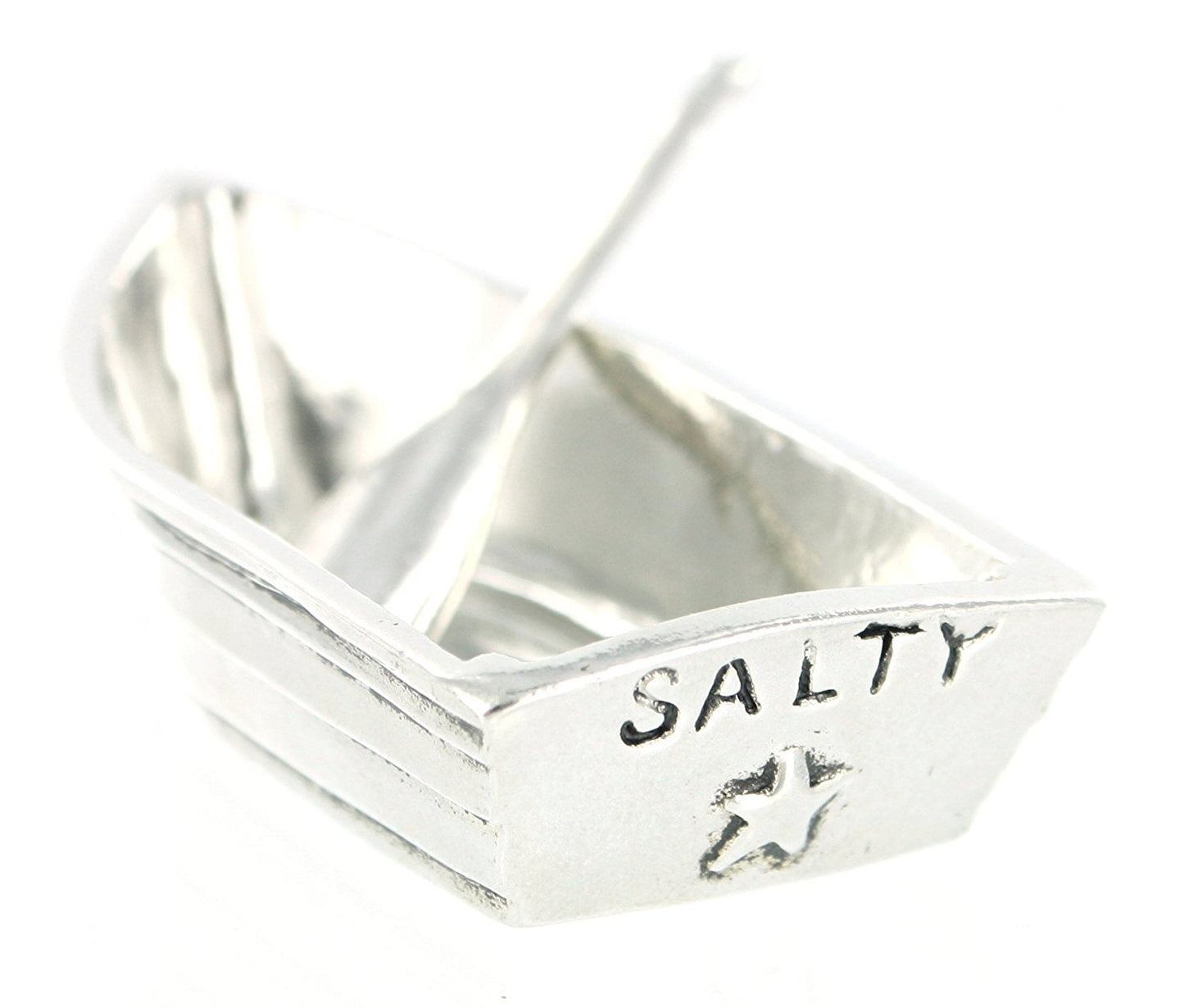 Basic Spirit Boat Salt Cellar with Spoon Handcrafted Pewter Home Lead-Free SD-19