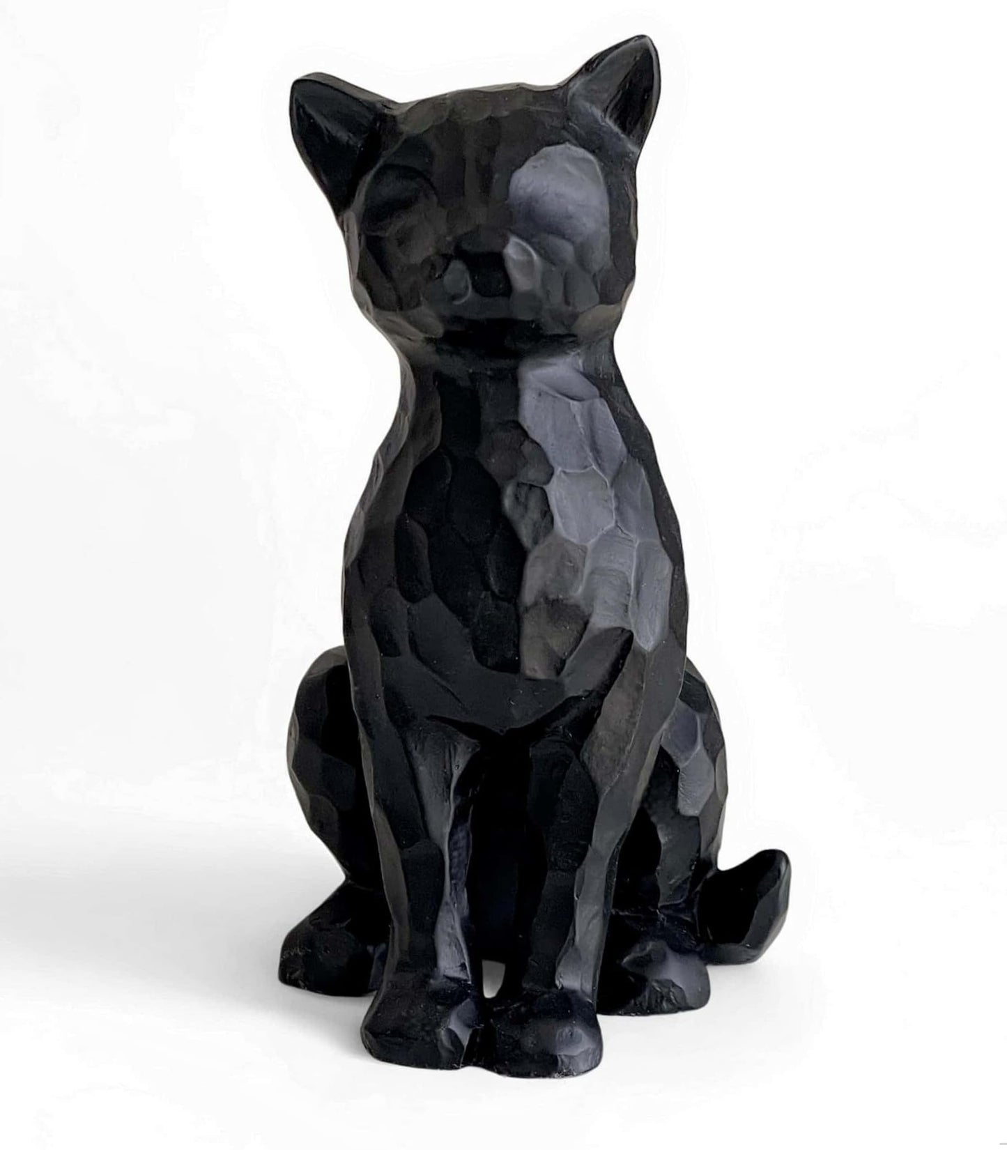 JWT Astyle Black Cat Figurines Statue Home Decor Gifts for Women Cat Lovers ,Colletiable Carved Resin Cat Memorial Gift Knick Knacks for Shelf Desktop Office Decorations
