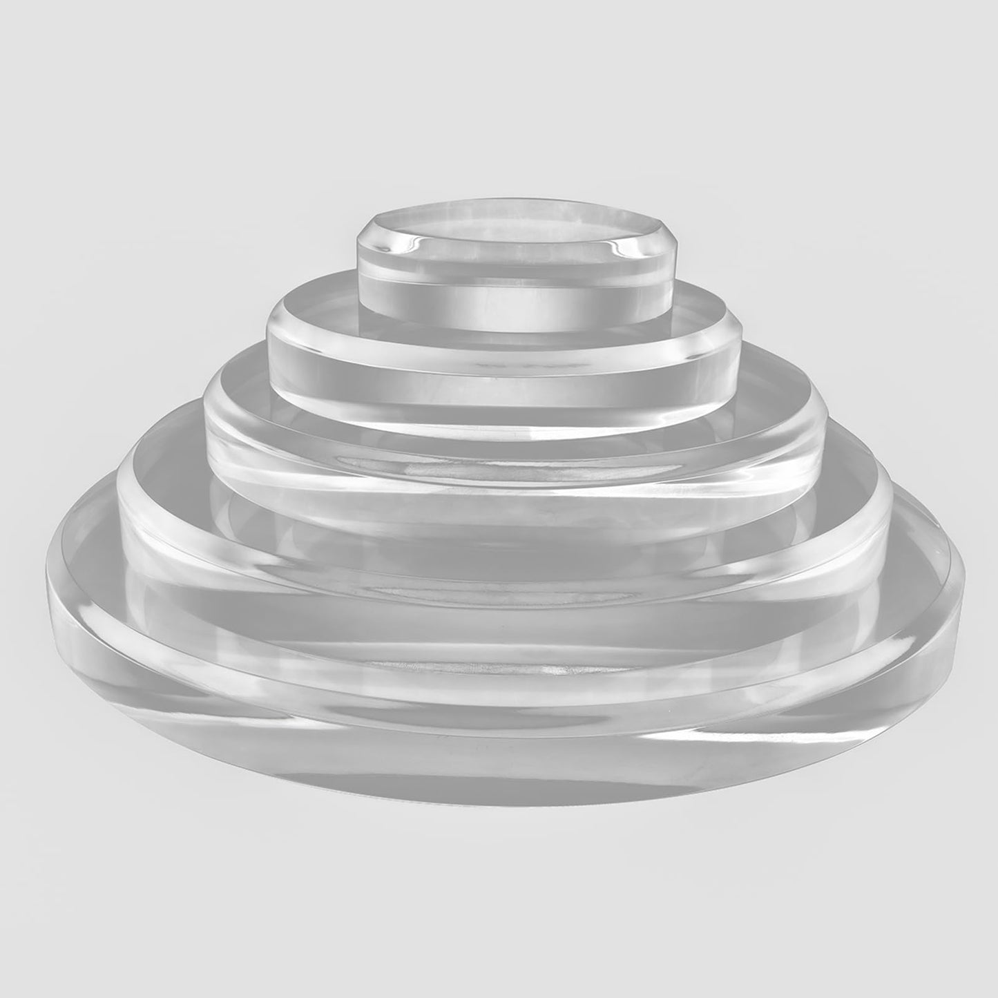 CiaoHER 1in Beveled Acrylic Disc Display Block, Round, 8"