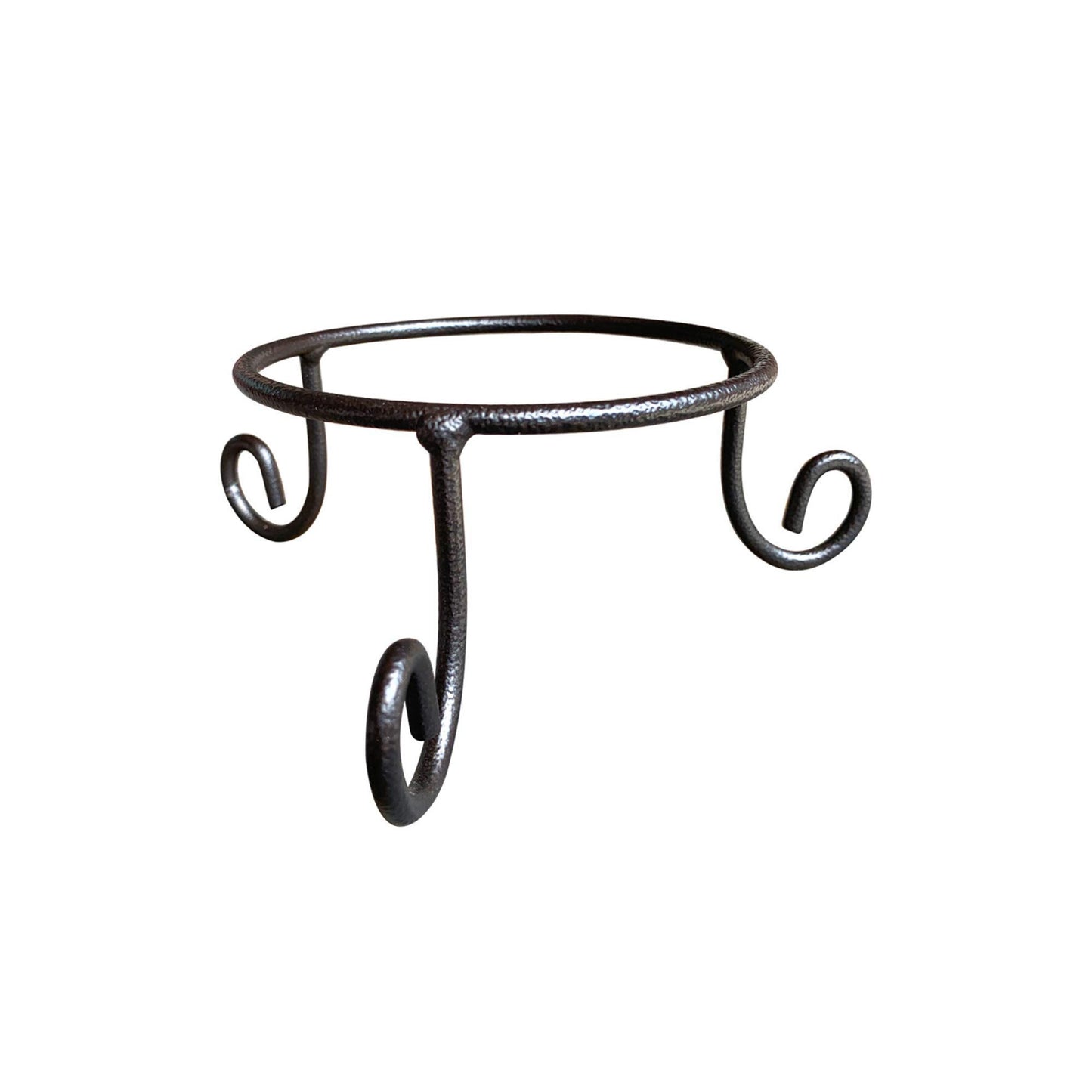EcoRise Black Iron Gazing Globe Stand, Wrought Iron Sphere Holder, Crystal Ball and Glass Bowl Display Stand, Metal Egg Holder 4.5inches x 2inches