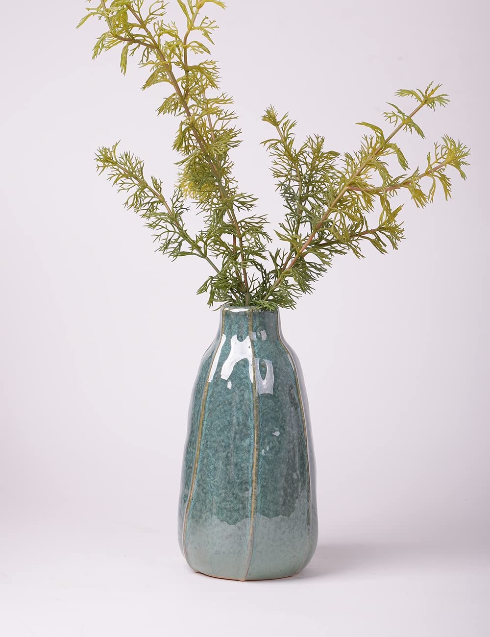 HAUCOZE Ceramic Flower Vase Decorative Sculpture Modern Home Decor Table Centerpiece Gift for Dining Living Room 8.3 Inch