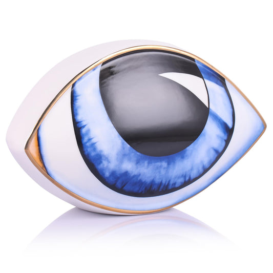 oliruim Big Eye Sculpture, Ceramic Eye Statue, Modern Design Decor Home Living Room, Entryway, Bedroom, TV Stand, Shelf, Spiritual Decor Dining Table Centerpiece (Green)